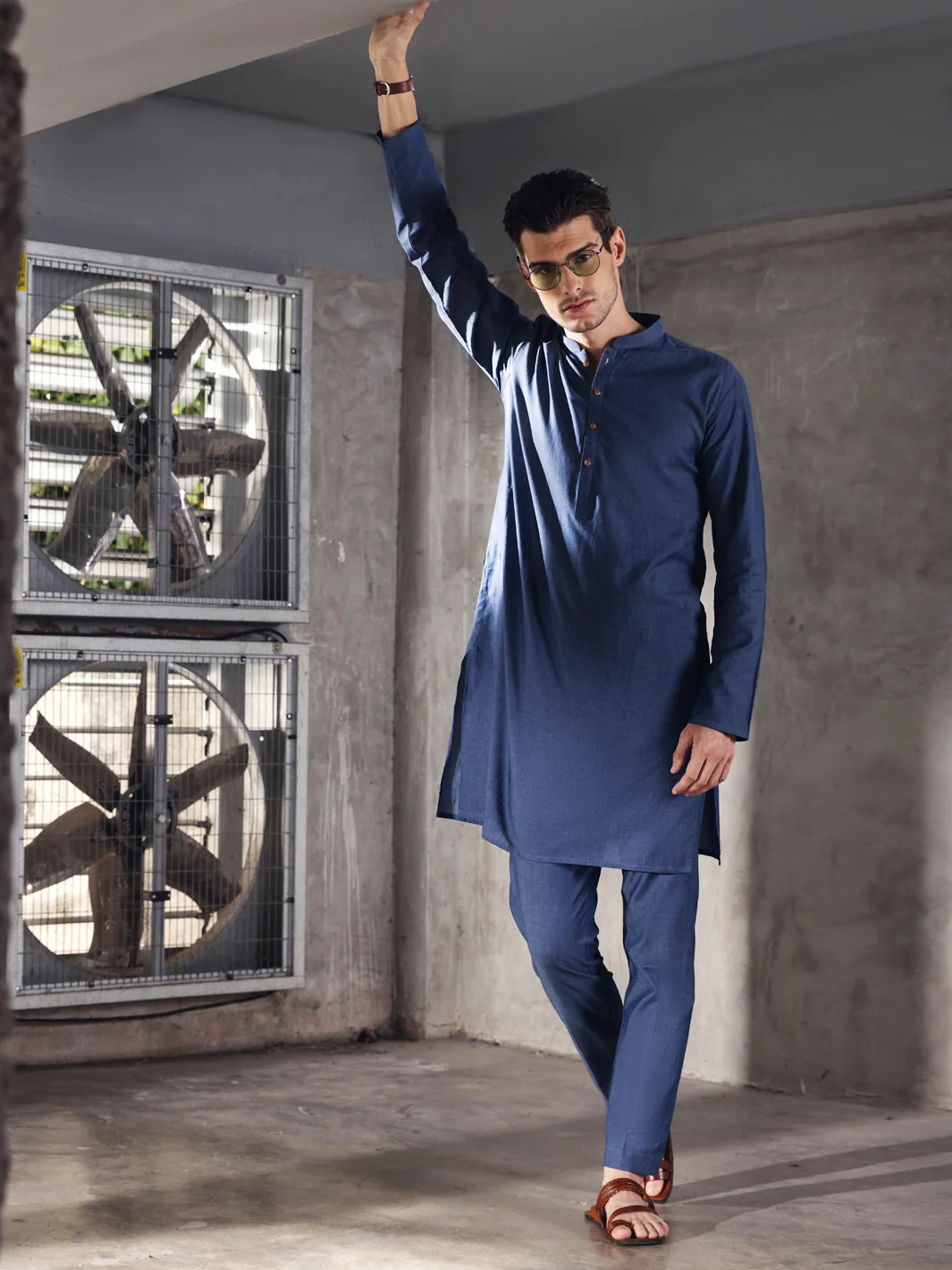 Blue Kurta Trouser - AL-KT-2707 - Image 5