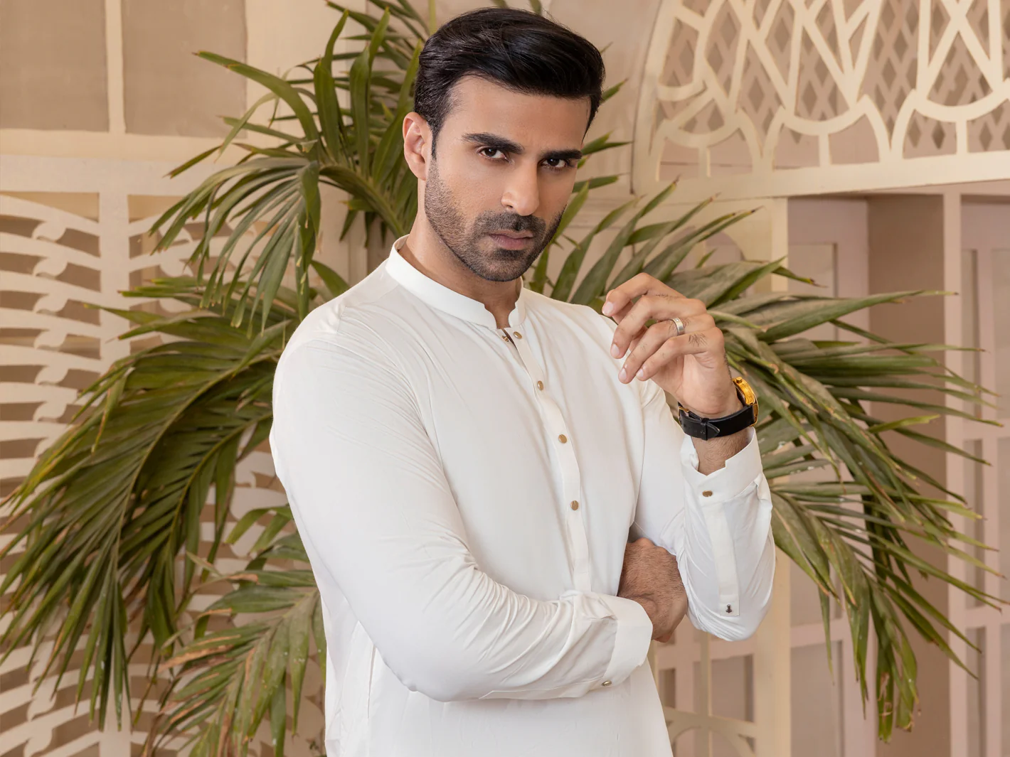 Off White Kurta Trouser - AL-KT-2759 - Image 3
