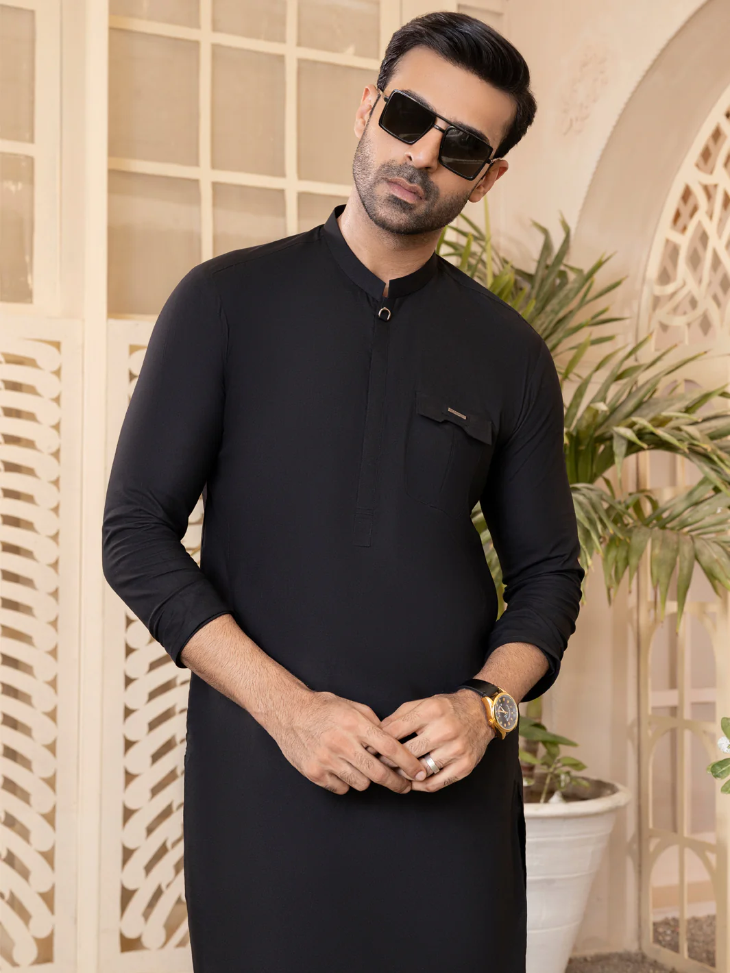 Black Kurta Trouser - AL-KT-2763 - Image 4