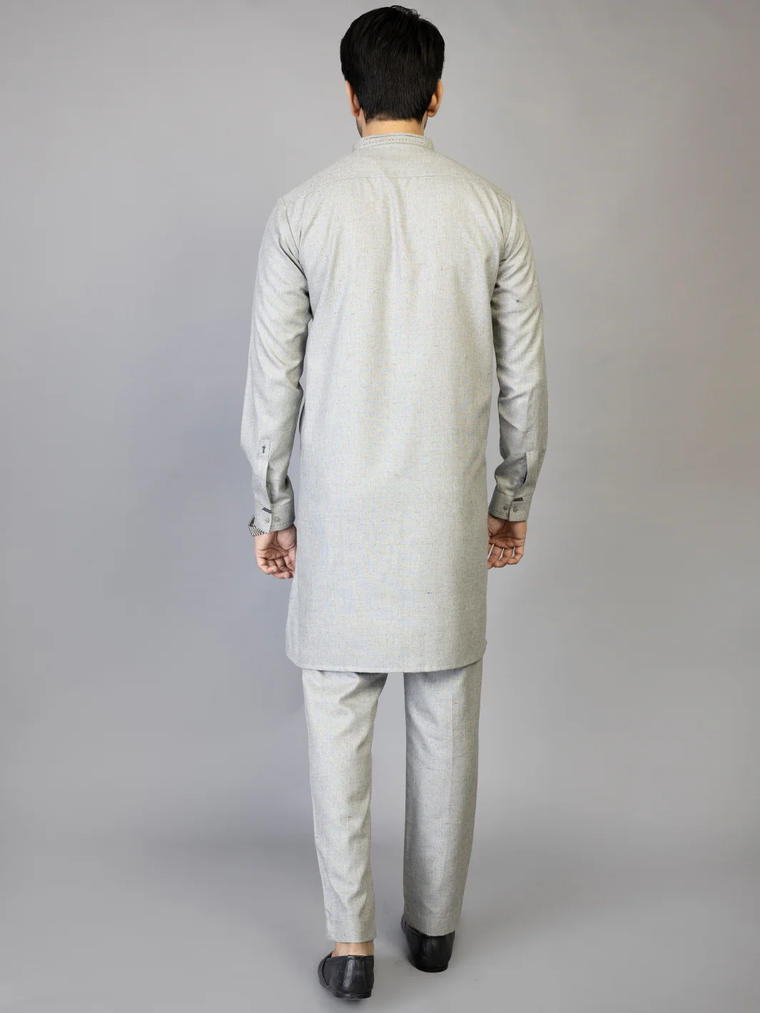 Grey Blended Kurta Trouser - AL-KT-2837 - Image 3