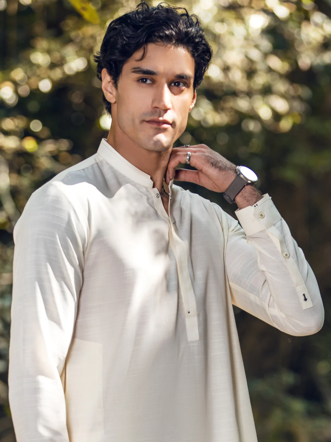 Cream Blended Kurta Trouser - AL-KT-2852 - Image 4