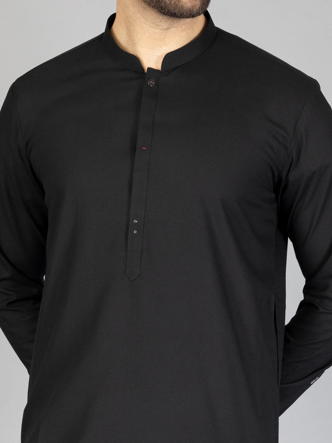 Black Blended Kurta Trouser - AL-KT-2880 - Image 2