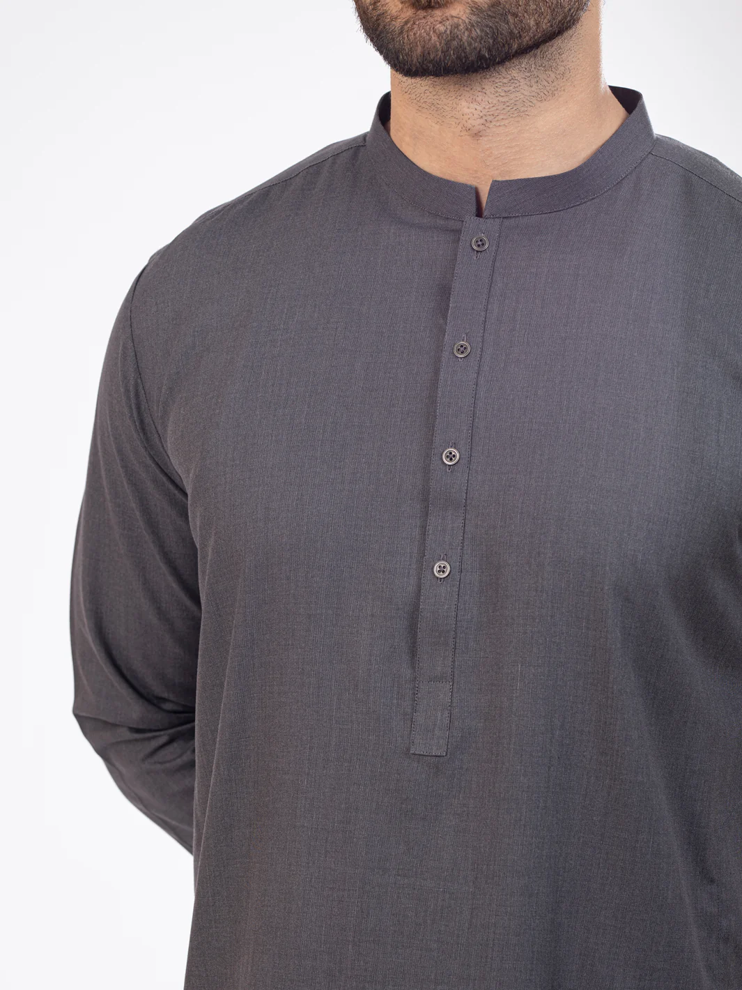 Grey Blended Kurta Trouser - AL-KT-2917 - Image 3