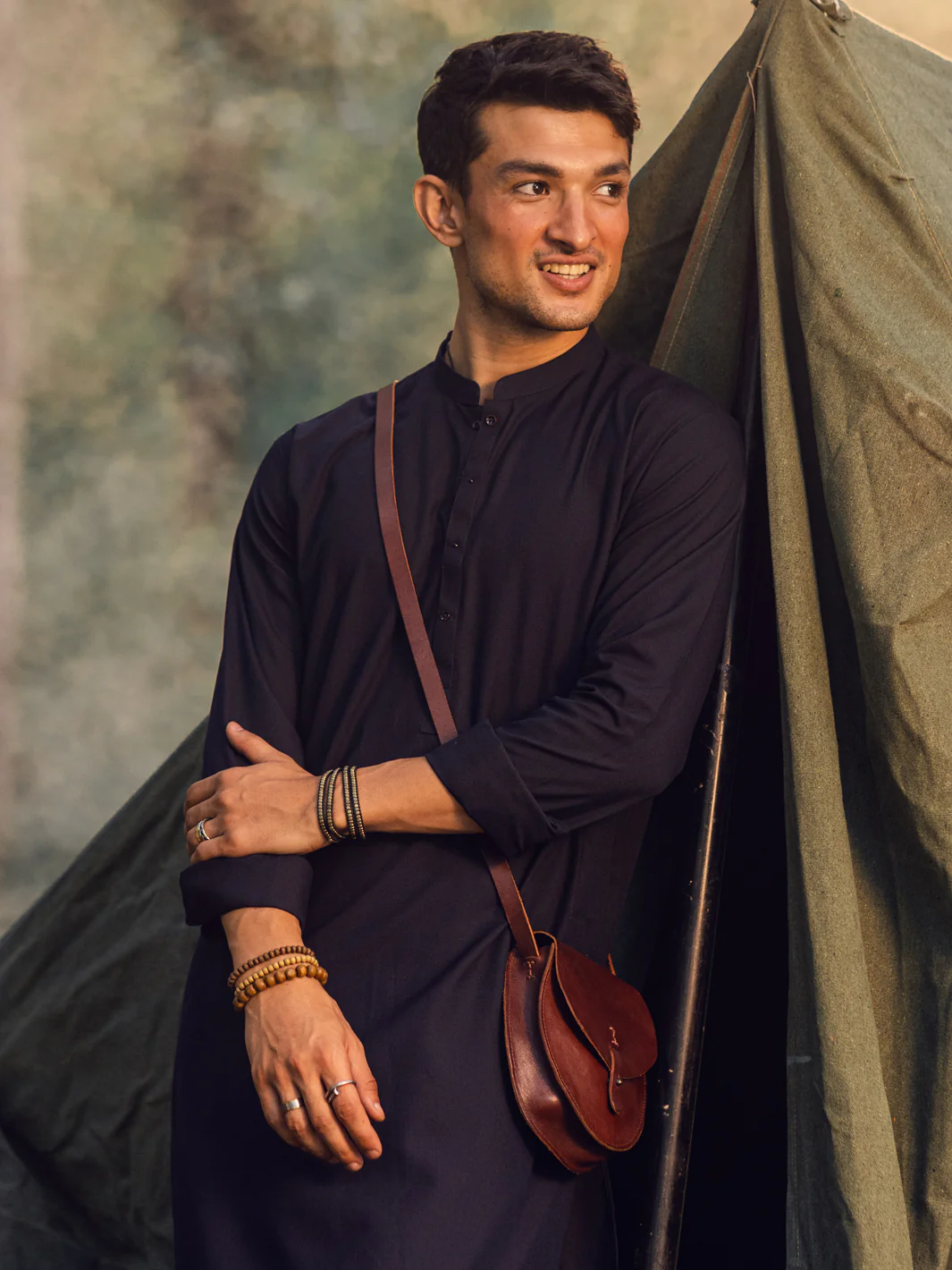 Dark Blue Blended Kurta Trouser - AL-KT-2962 - Image 2