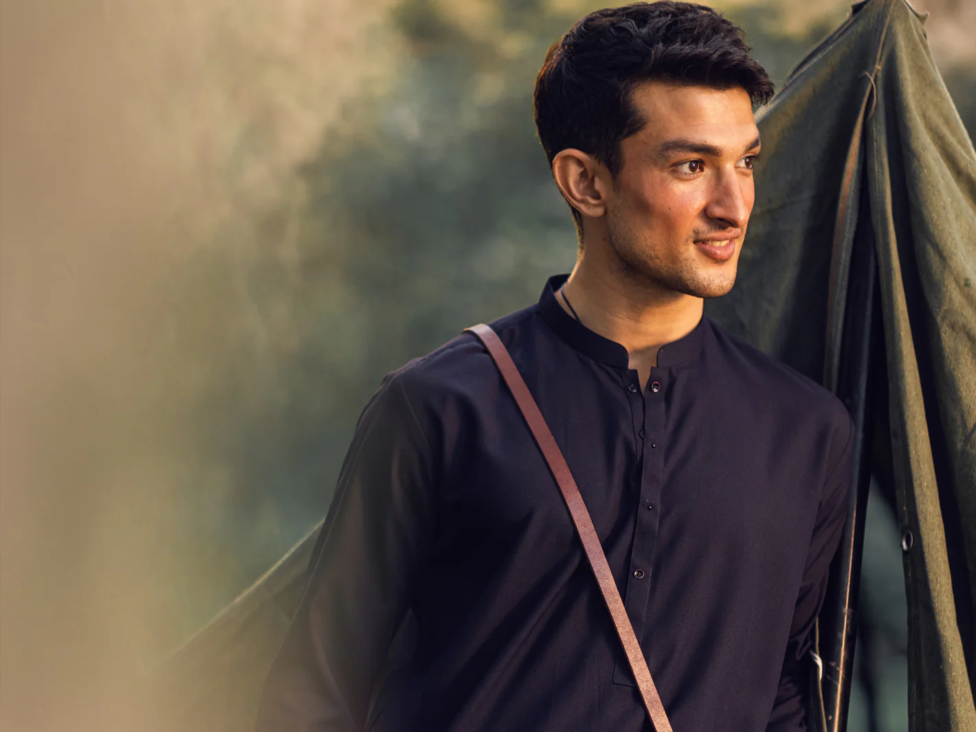 Dark Blue Blended Kurta Trouser - AL-KT-2962 - Image 5