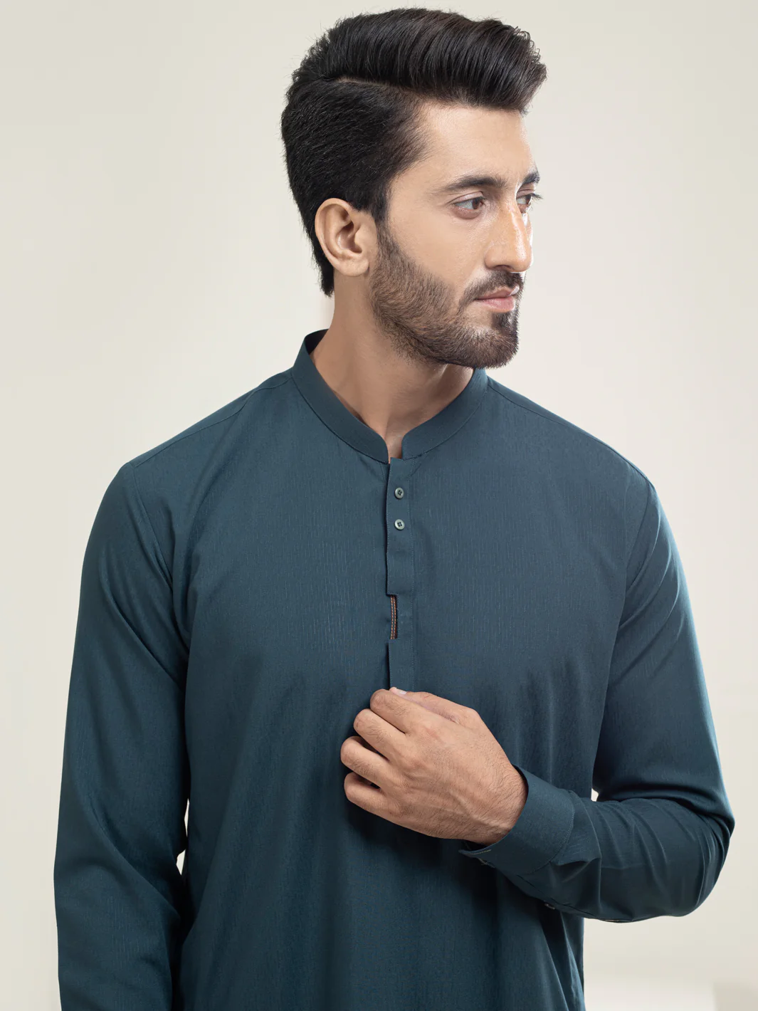 Green Blended Kurta Trouser - AL-KT-2968 - Image 2