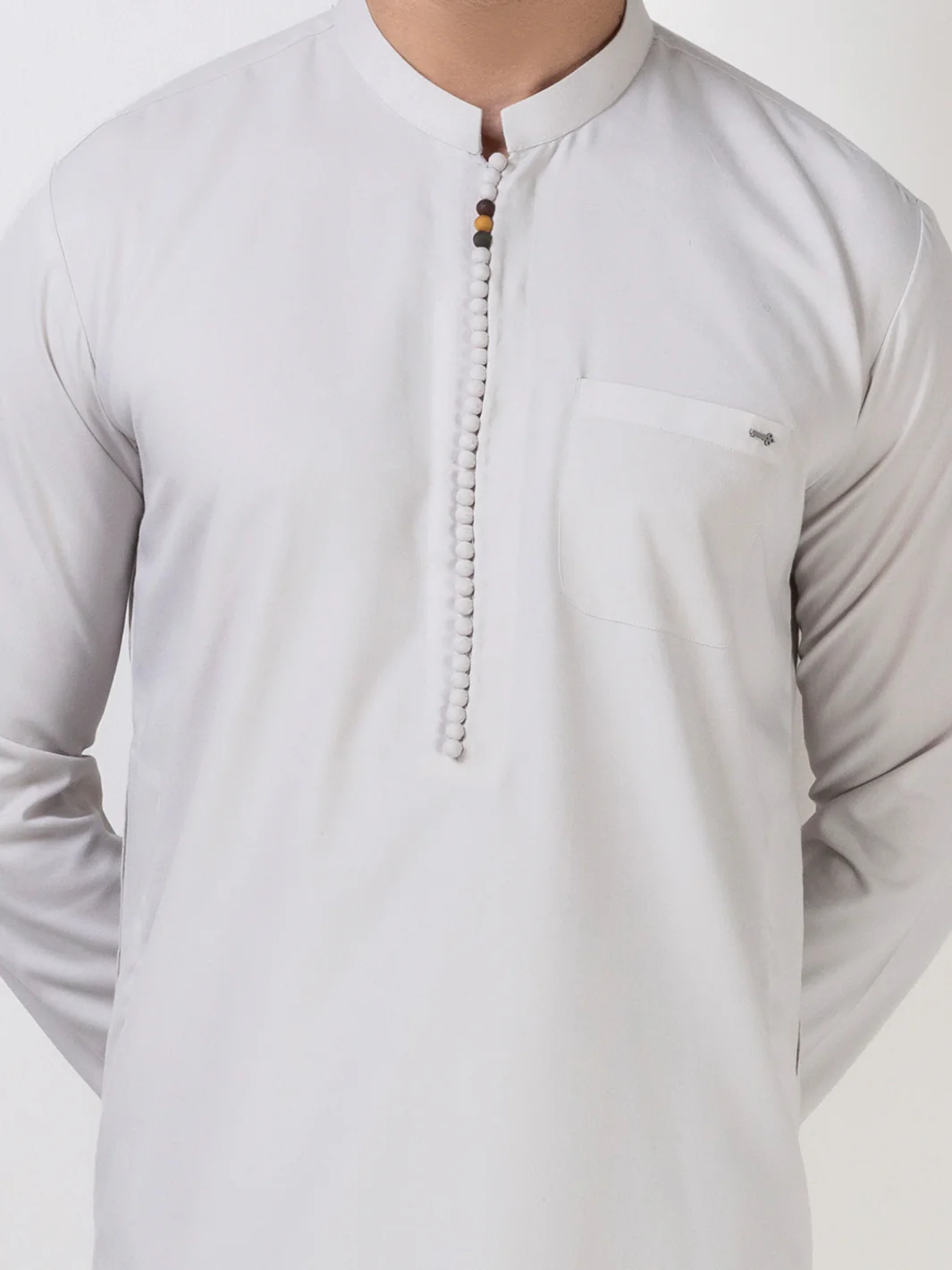 Light Grey Blended Kurta Trouser - AL-KT-3011 - Image 3