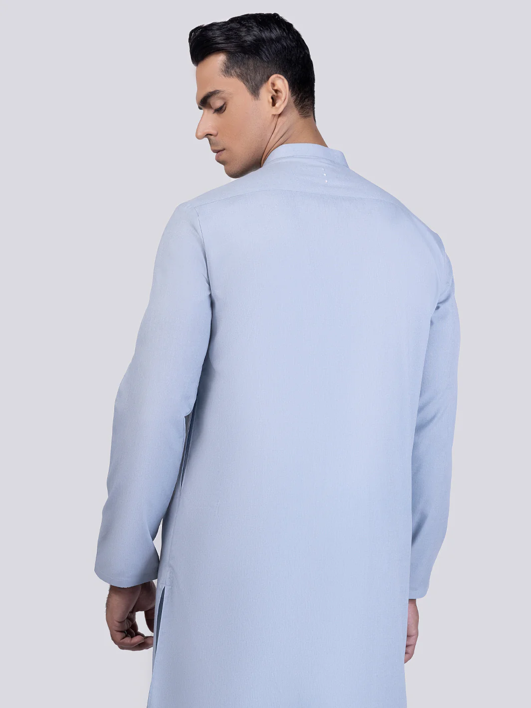Light Blue Blended Kurta Trouser - AL-KT-3012 - Image 2