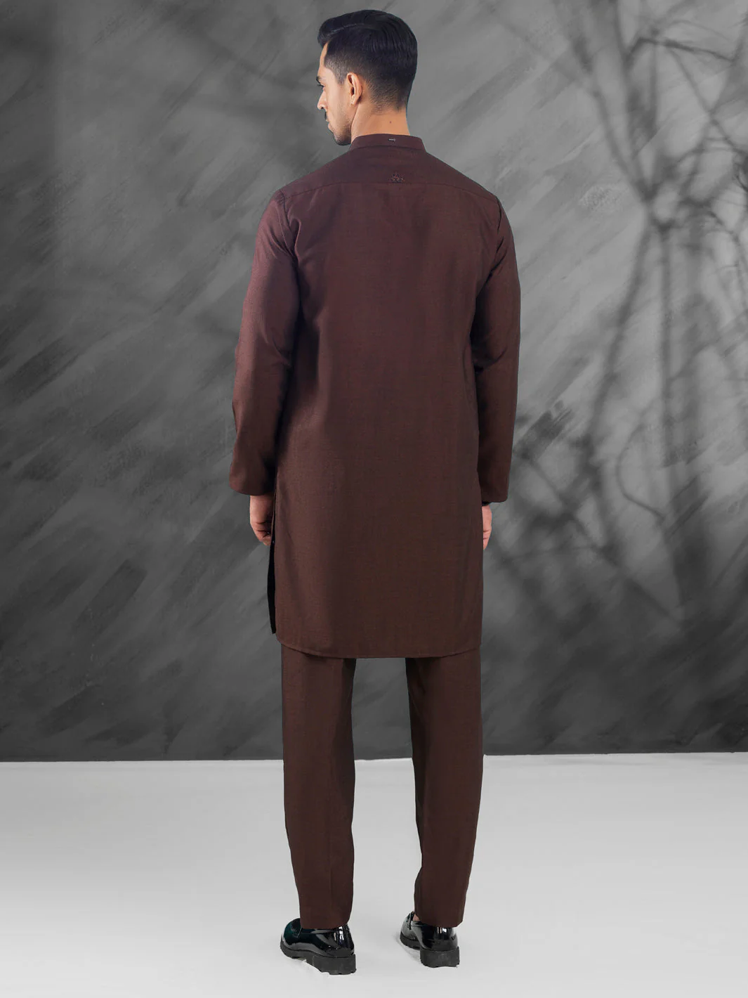 Dark Brown Blended Kurta Trouser - AL-KT-3030 - Image 2