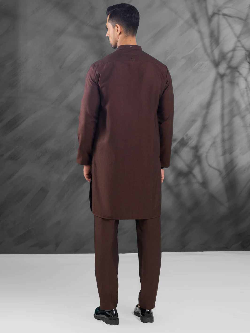 Dark Brown Blended Kurta Trouser - AL-KT-3030 - Image 5