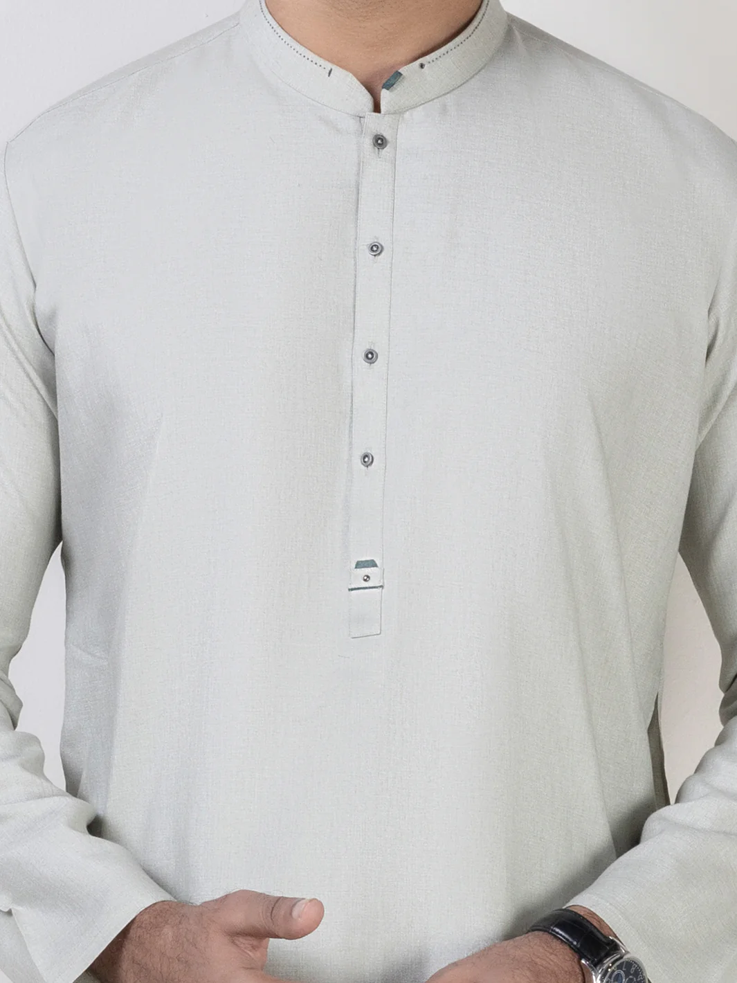Light Green Blended Kurta Trouser - AL-KT-3031A - Image 2