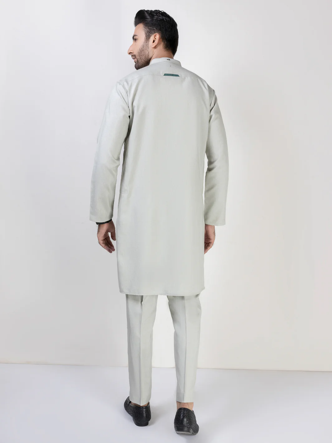 Light Green Blended Kurta Trouser - AL-KT-3031A - Image 3