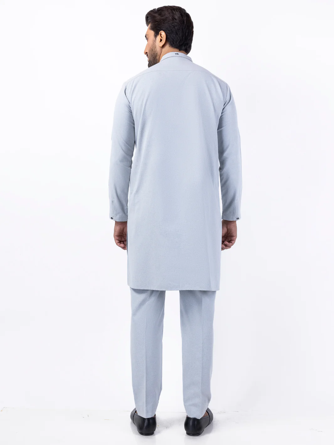 Light Grey Blended Kurta Trouser - AL-KT-3045A - Image 3