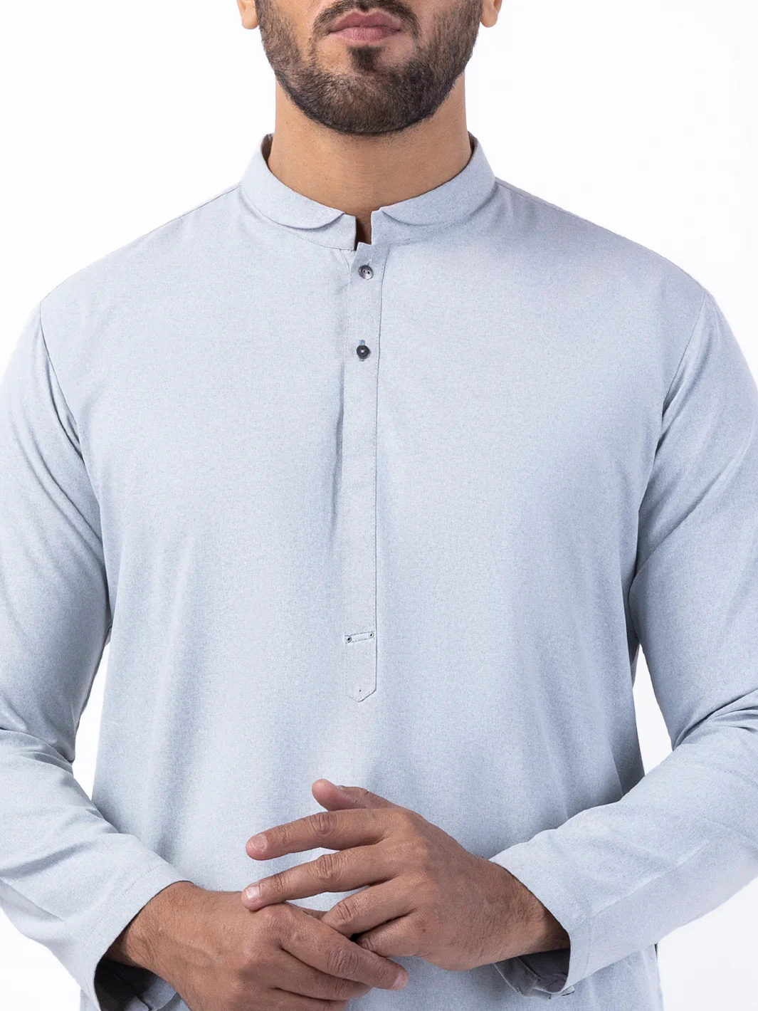 Light Grey Blended Kurta Trouser - AL-KT-3045A - Image 4