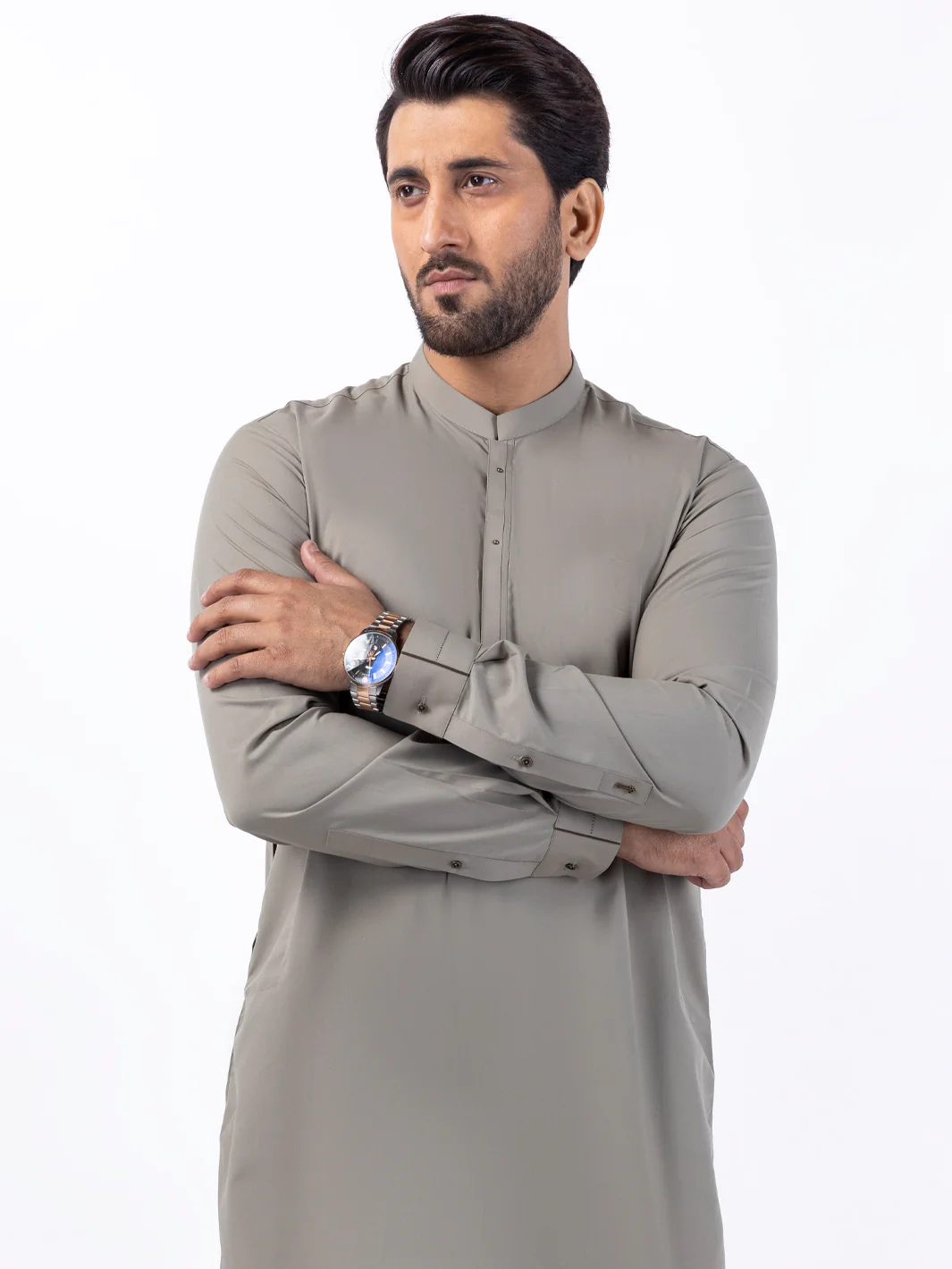 Light Green Blended Kurta Trouser - AL-KT-3074 - Image 2