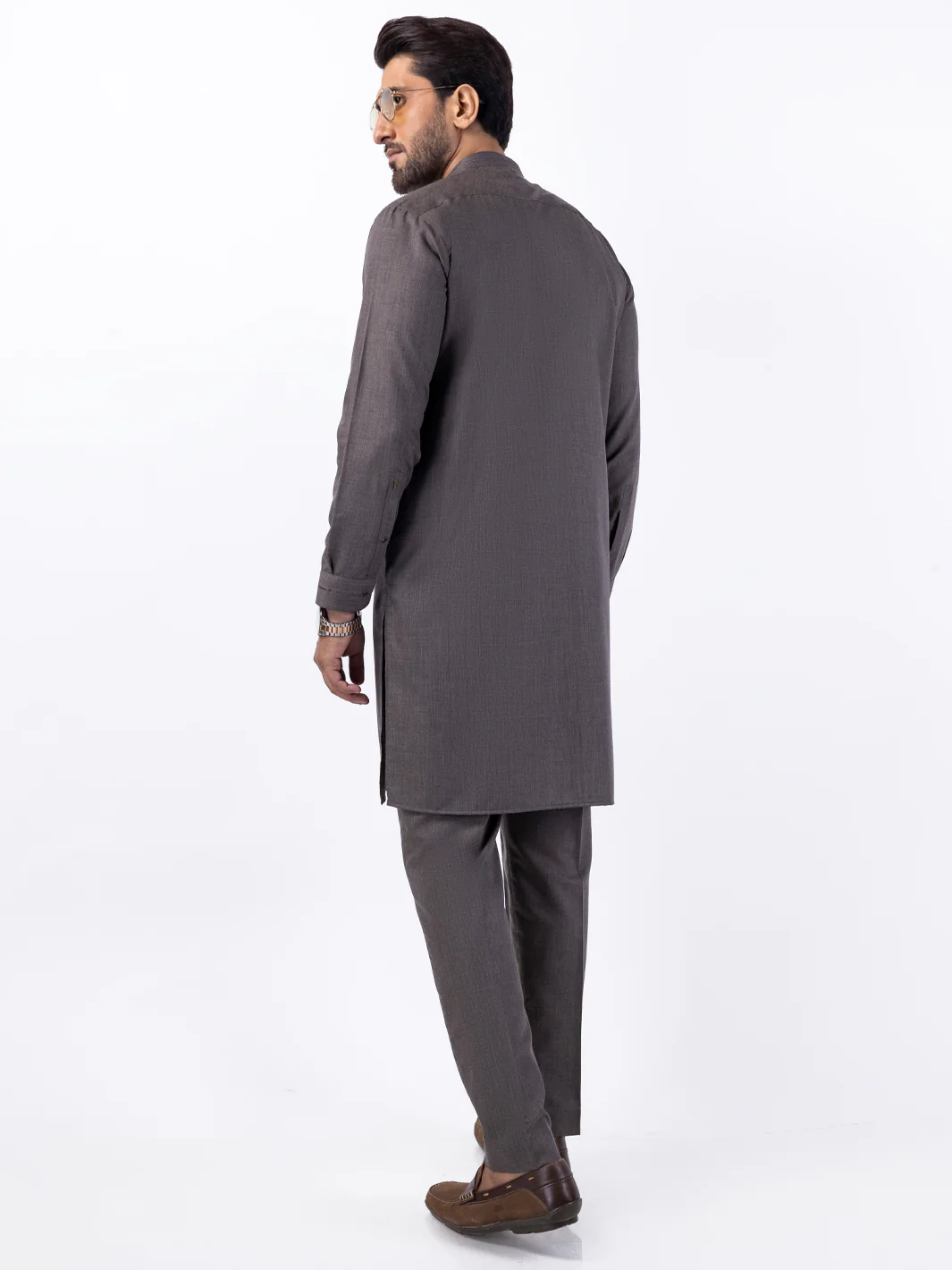 Brown Blended Kurta Trouser - AL-KT-3078 - Image 2