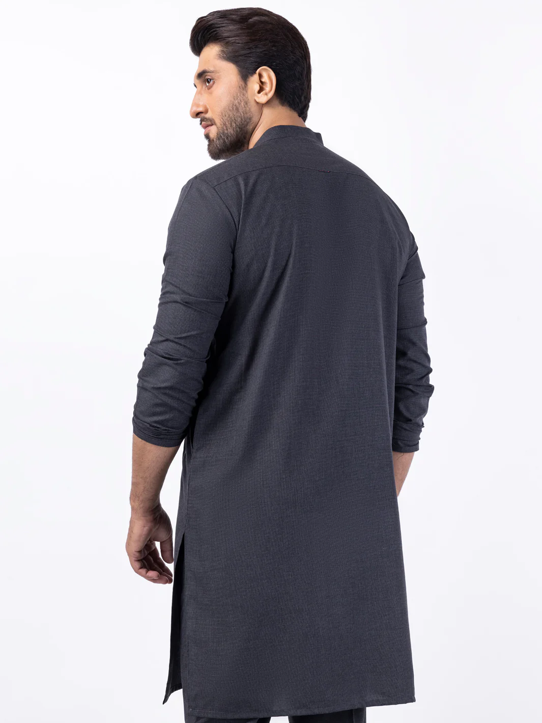Charcoal Blended Kurta Trouser - AL-KT-3081 - Image 3