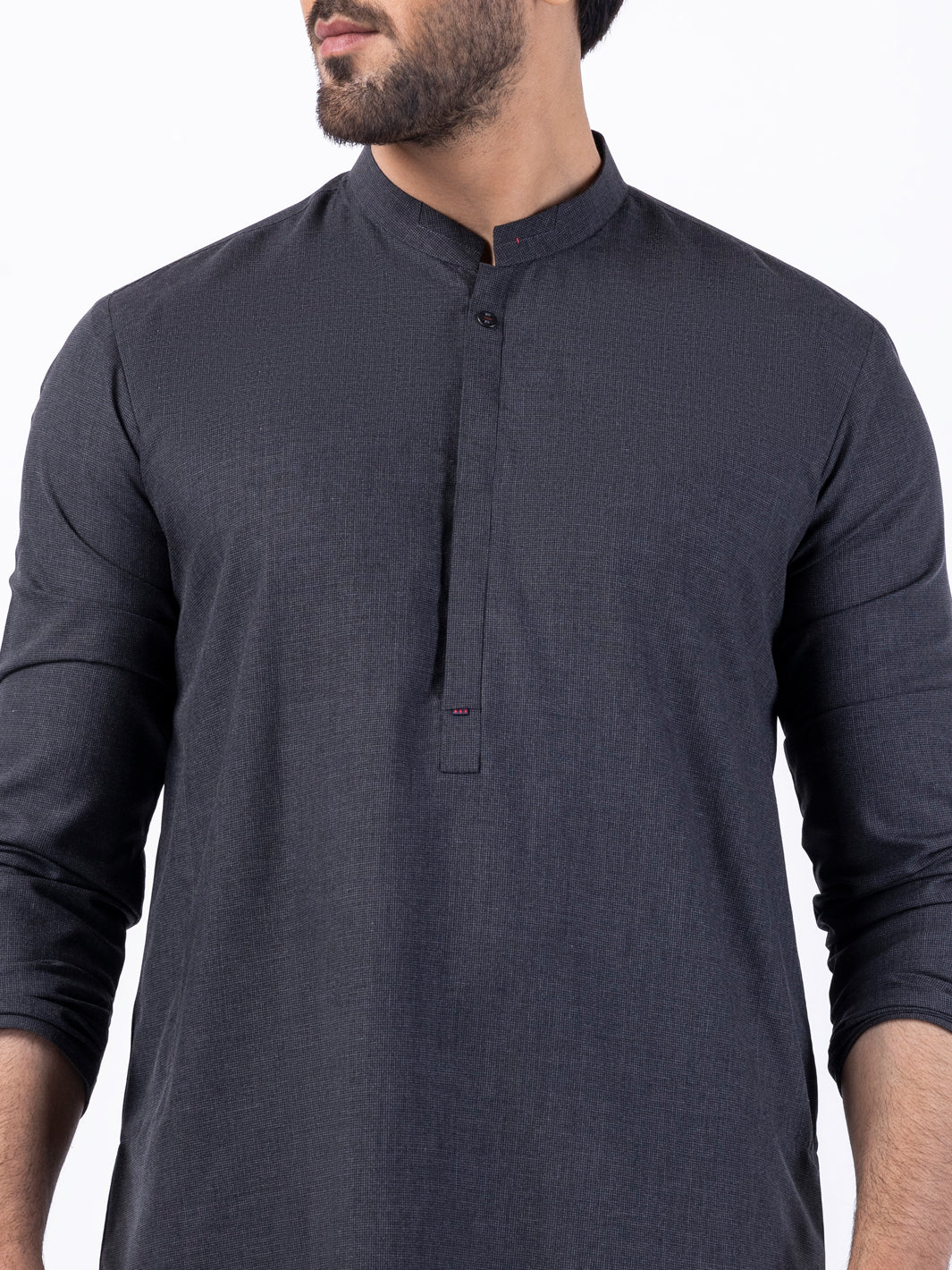 Charcoal Blended Kurta Trouser - AL-KT-3081 - Image 4