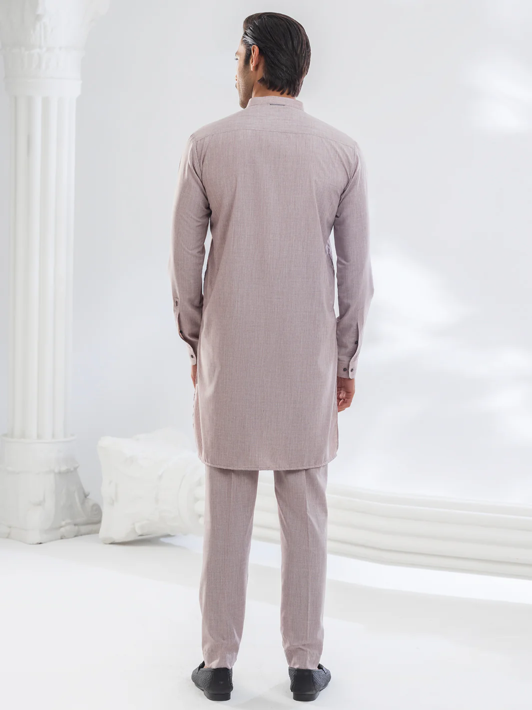Light Pink Blended Kurta Trouser - AL-KT-3088 - Image 3