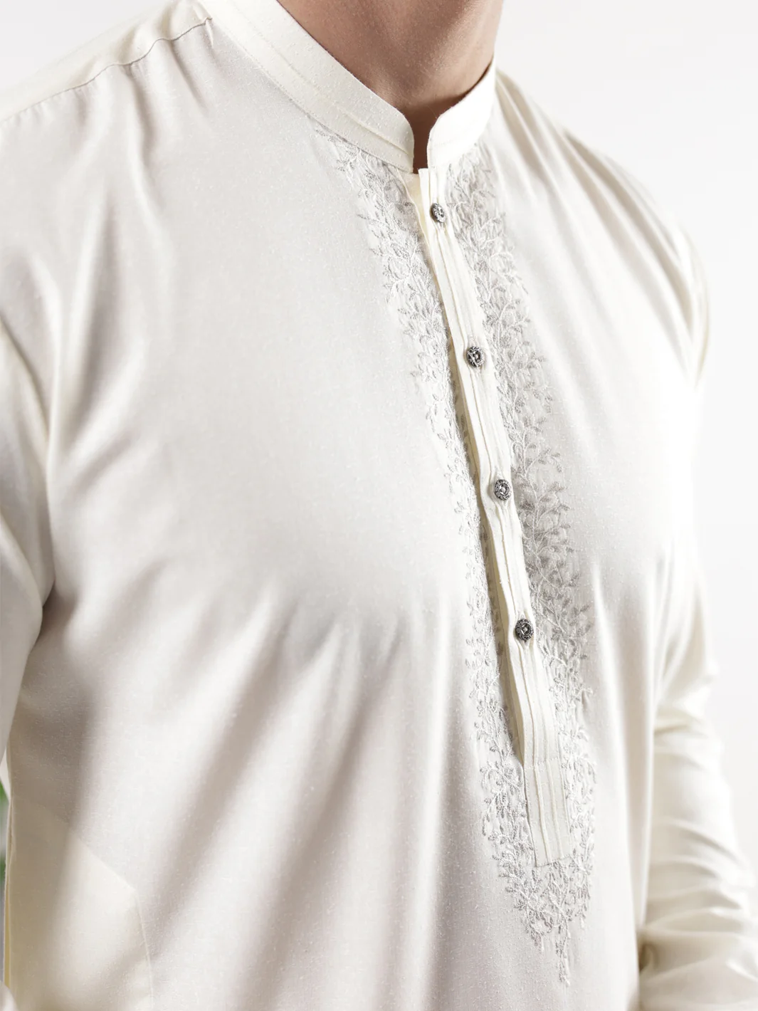 Cream Blended Kurta Trousers - AL-KT-3226 - Image 2
