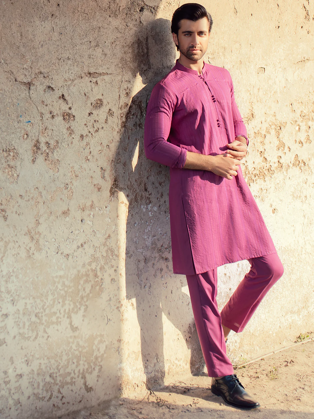 Purple Blended Kurta Trouser - AL-KT-922 - Image 3