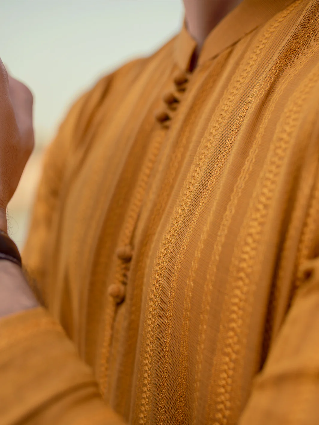 Yellow Blended Kurta Trouser - AL-KT-923 - Image 3