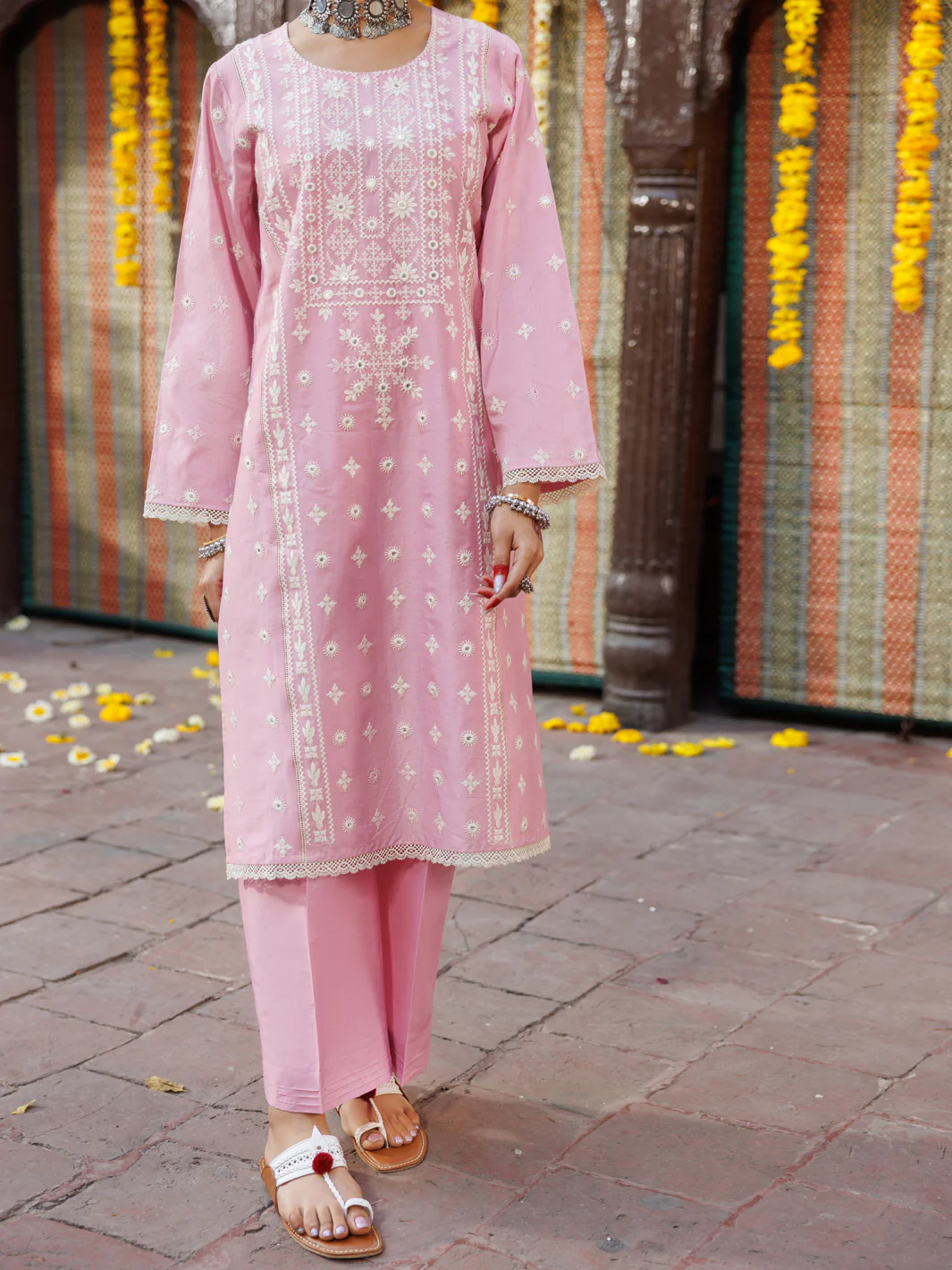 Pink Cambric Kurti - AL-LK-1064