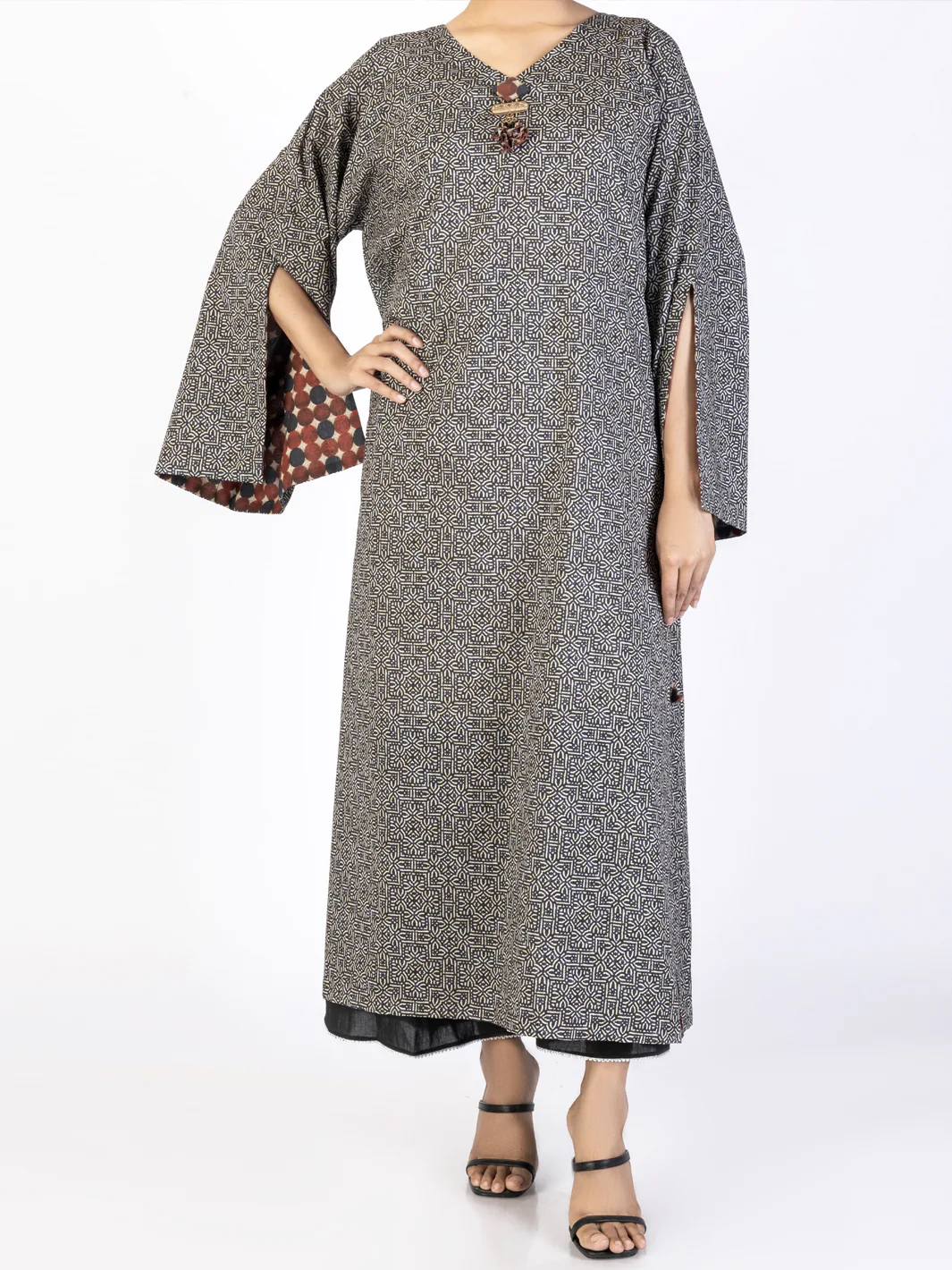 Black Lawn Kurti - AL-LK-1069