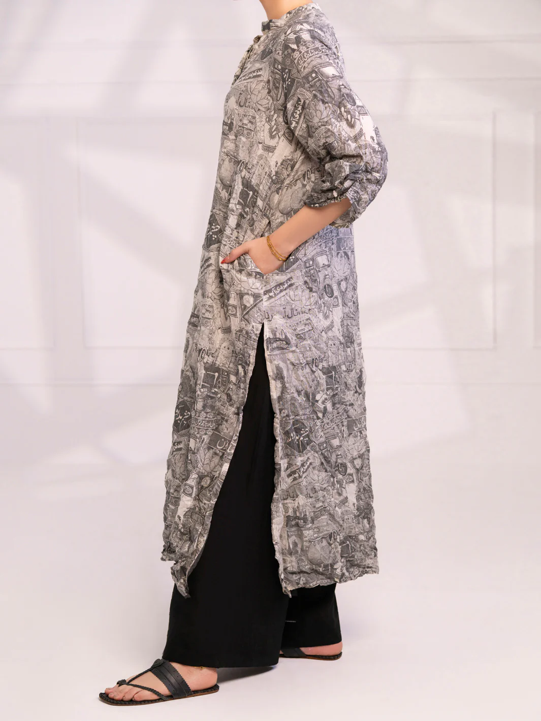 Grey Dobby Kurti - AL-LK-1081 - Image 3
