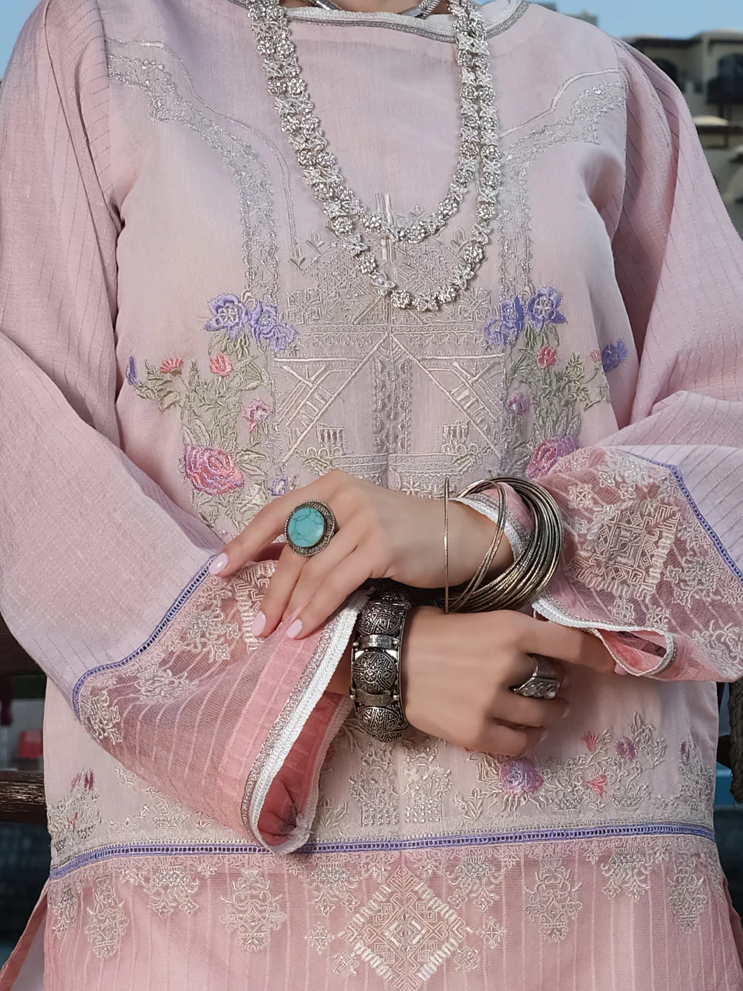 Pink Lawn Tunic - AL-LK-736 - Image 2