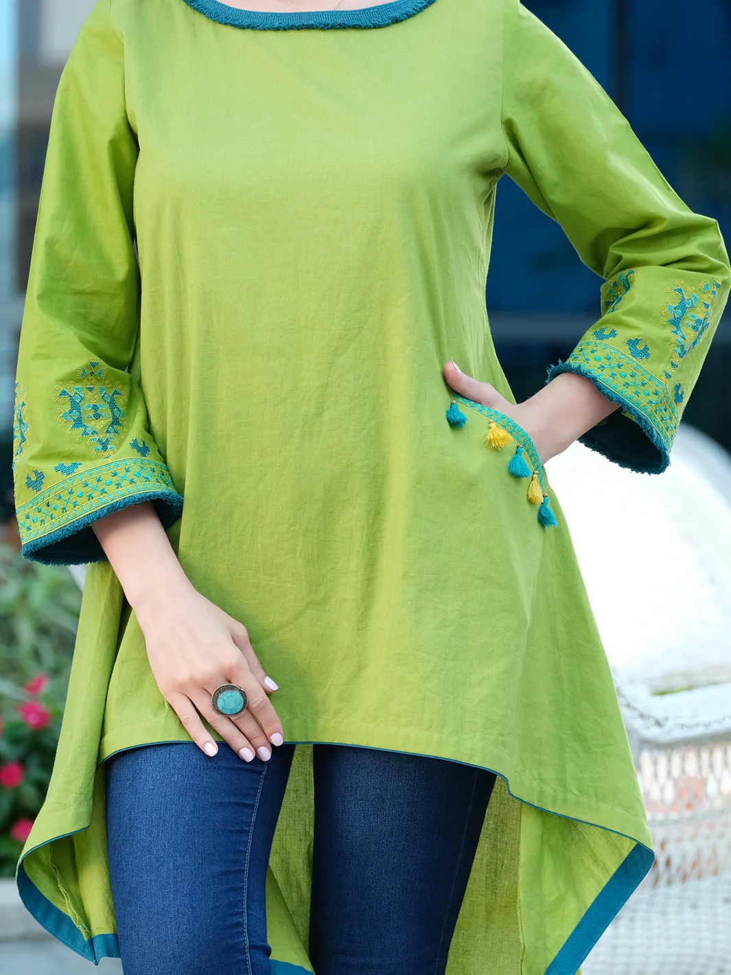 Green Lawn Tunic - AL-LK-746 - Image 3