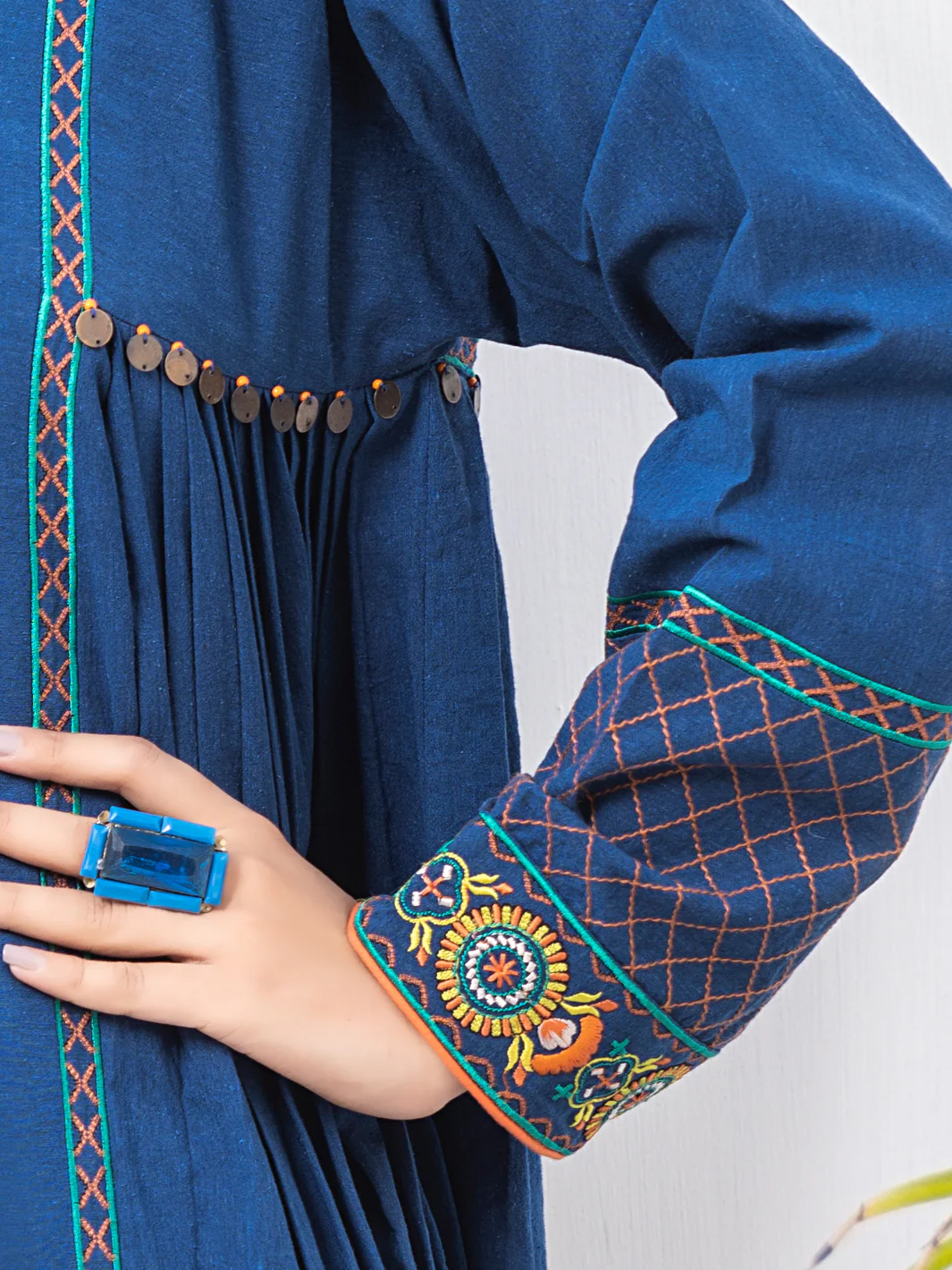 Blue Karandi Tunic - AL-LK-765 - Image 3