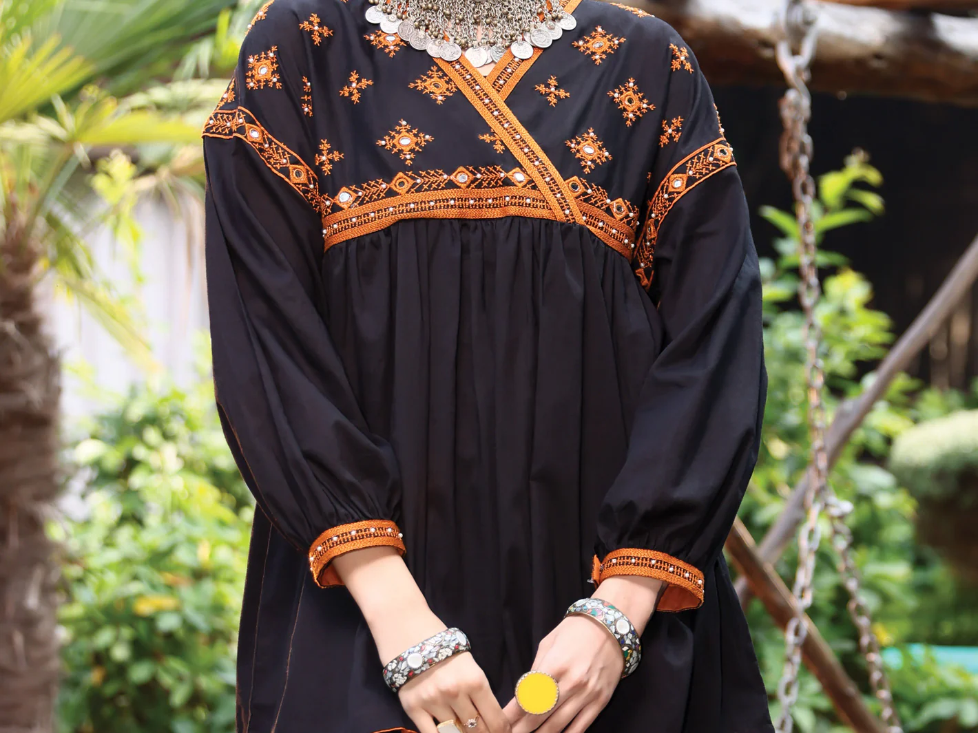 Black Lawn Tunic - AL-LK-772 - Image 3