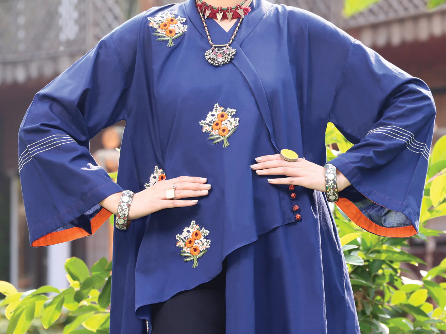 Blue Lawn Tunic - AL-LK-774 - Image 3