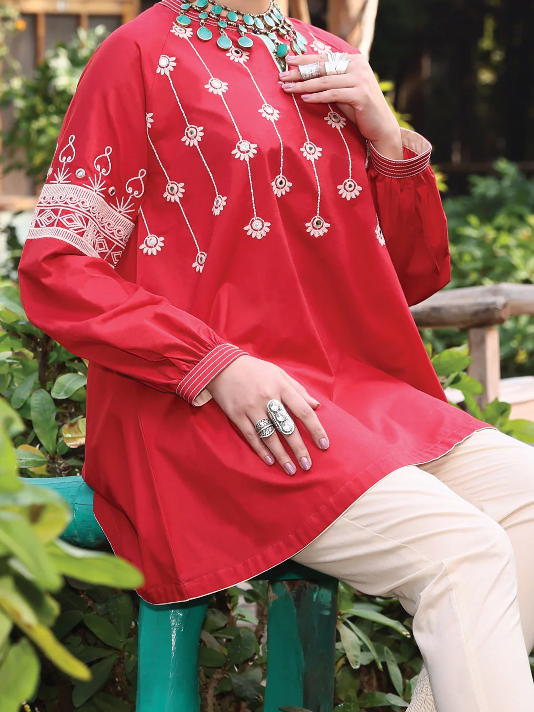 Red Lawn Tunic - AL-LK-775 - Image 2