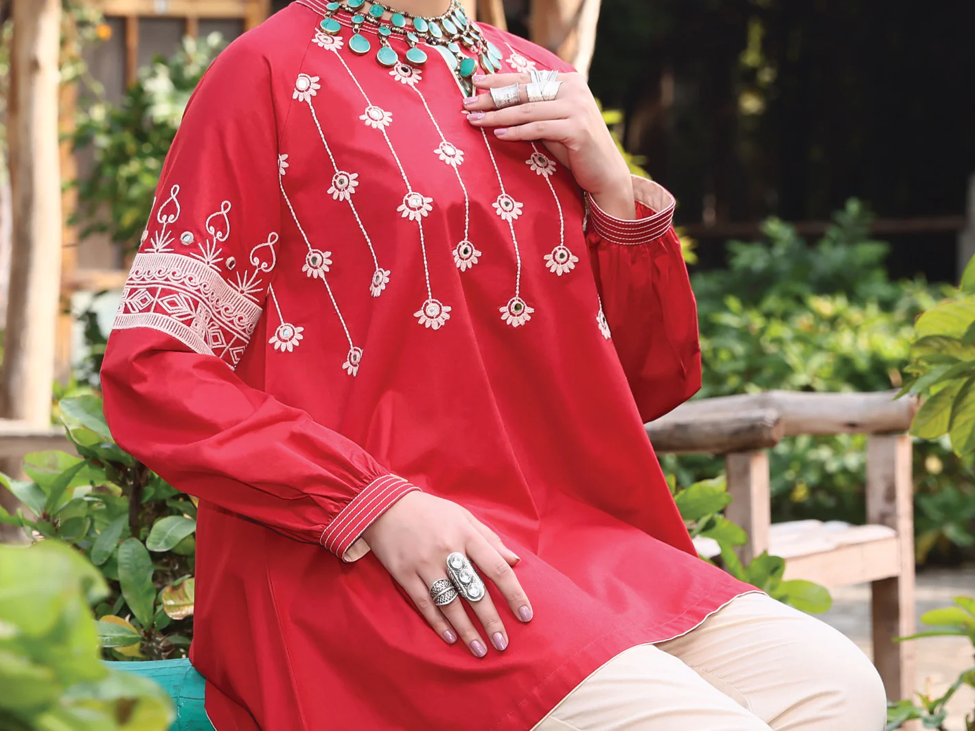 Red Lawn Tunic - AL-LK-775 - Image 4