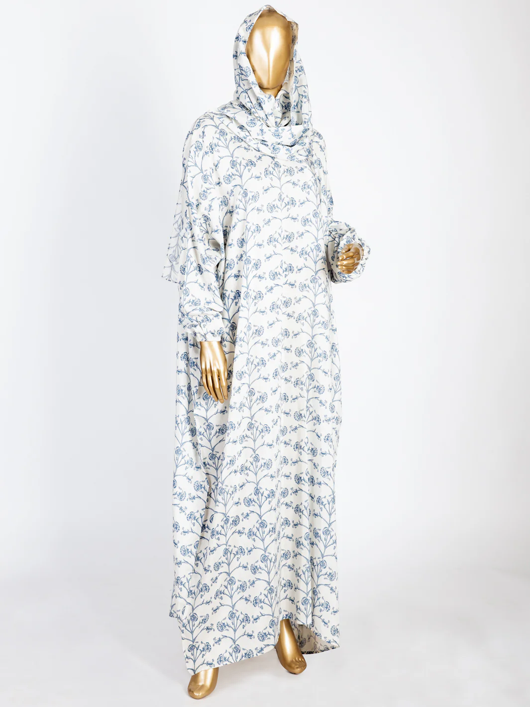 White Viscose Salah Robe - AL-LK-824B