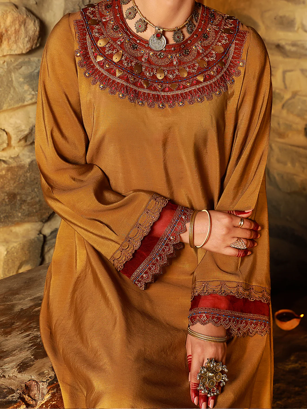 Brown Tunic - AL-LK-831 - Image 3