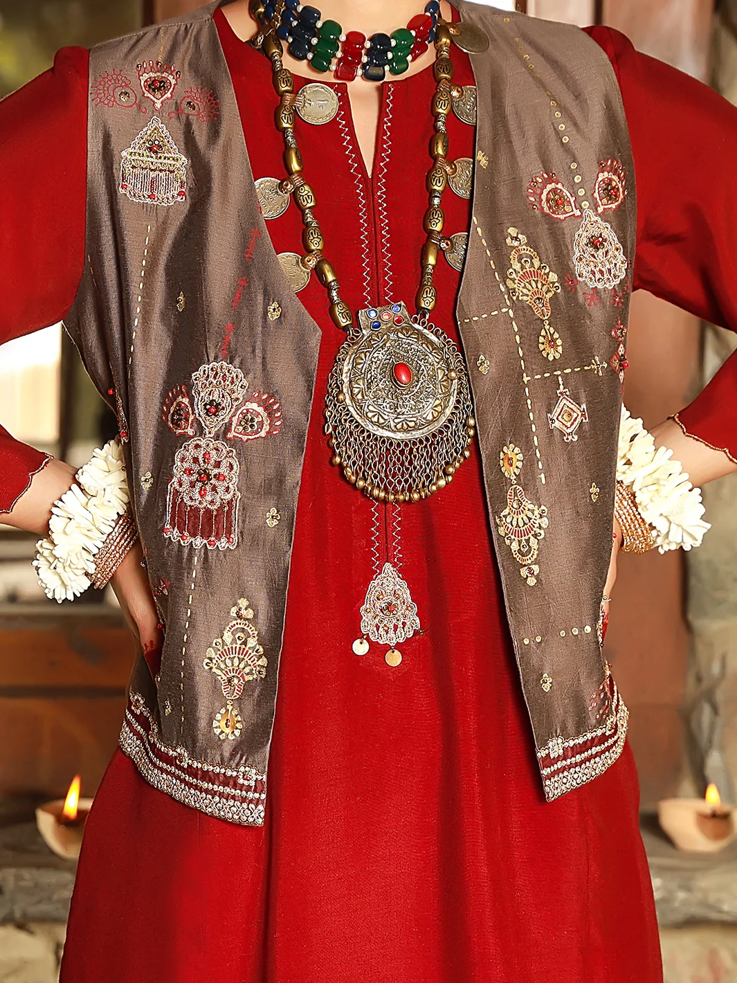 Maroon Tunic - AL-LK-836 - Image 4