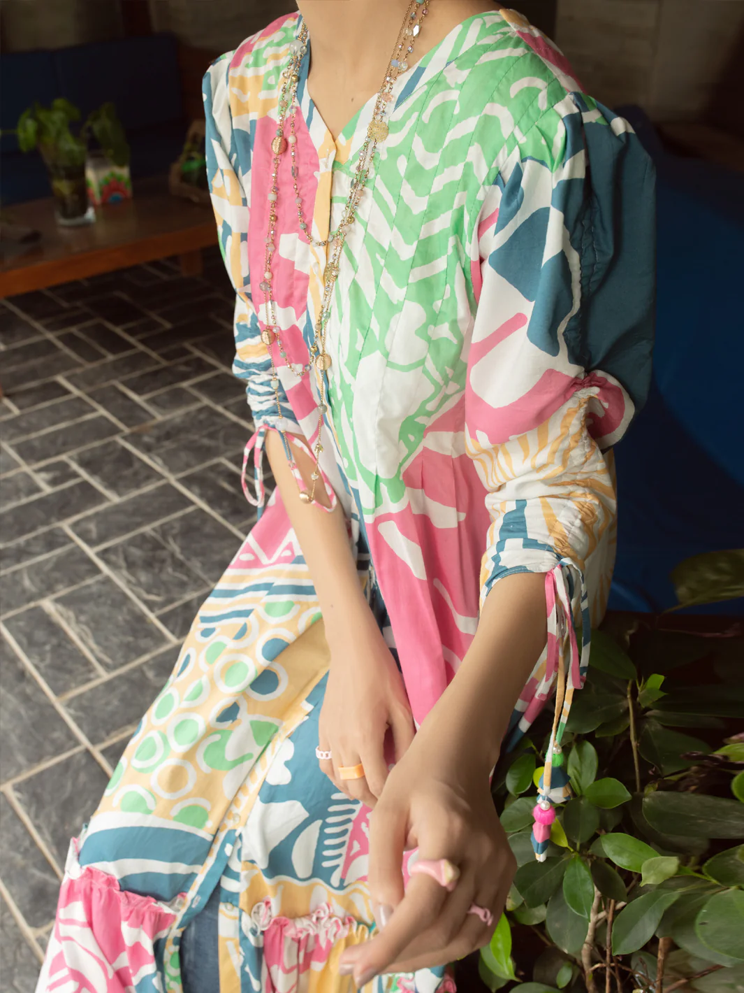 Multicolor Cambric Tunic - AL-LK-848 - Image 5