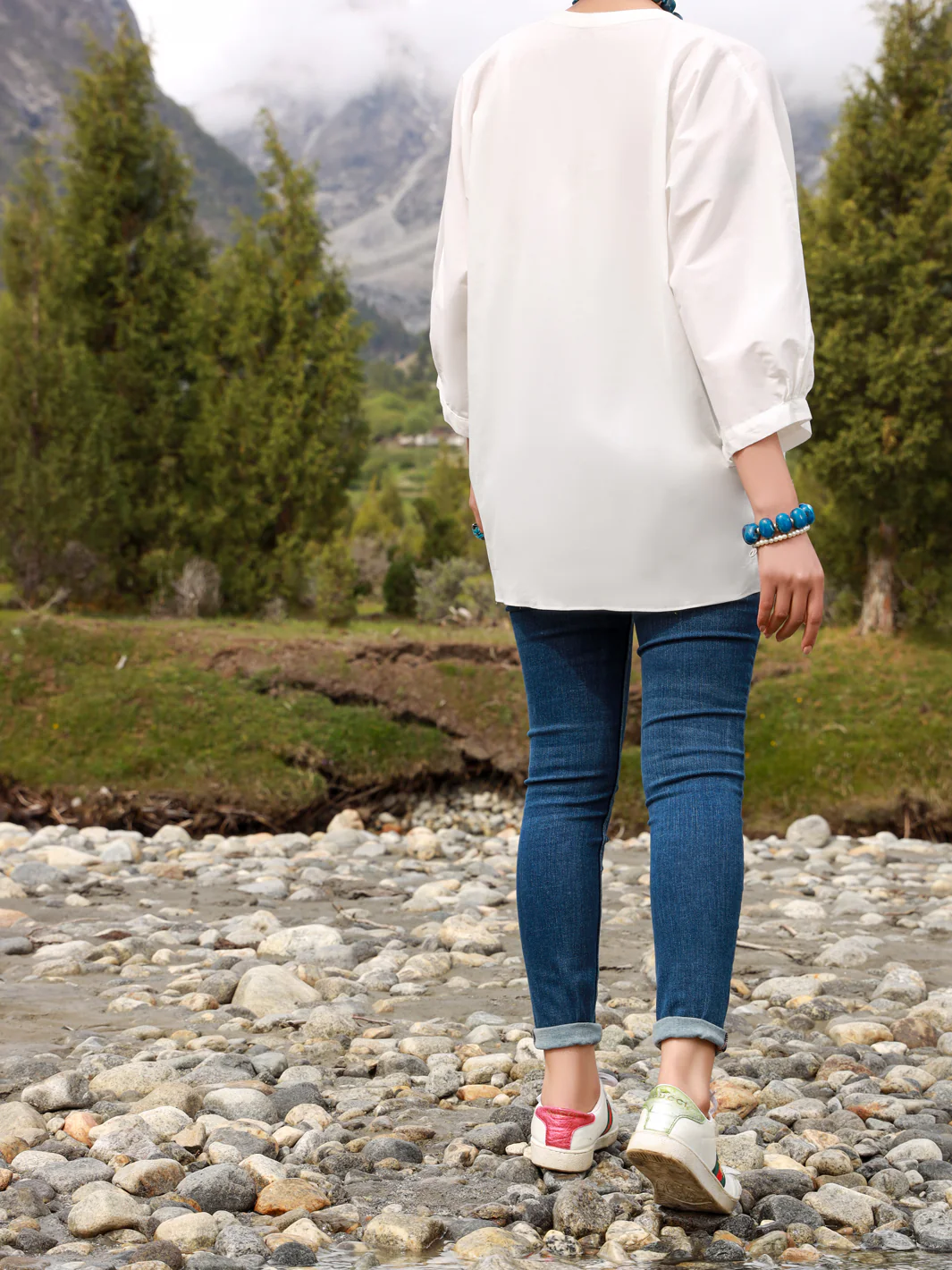 White Cambric Tunic - AL-LK-854 - Image 2