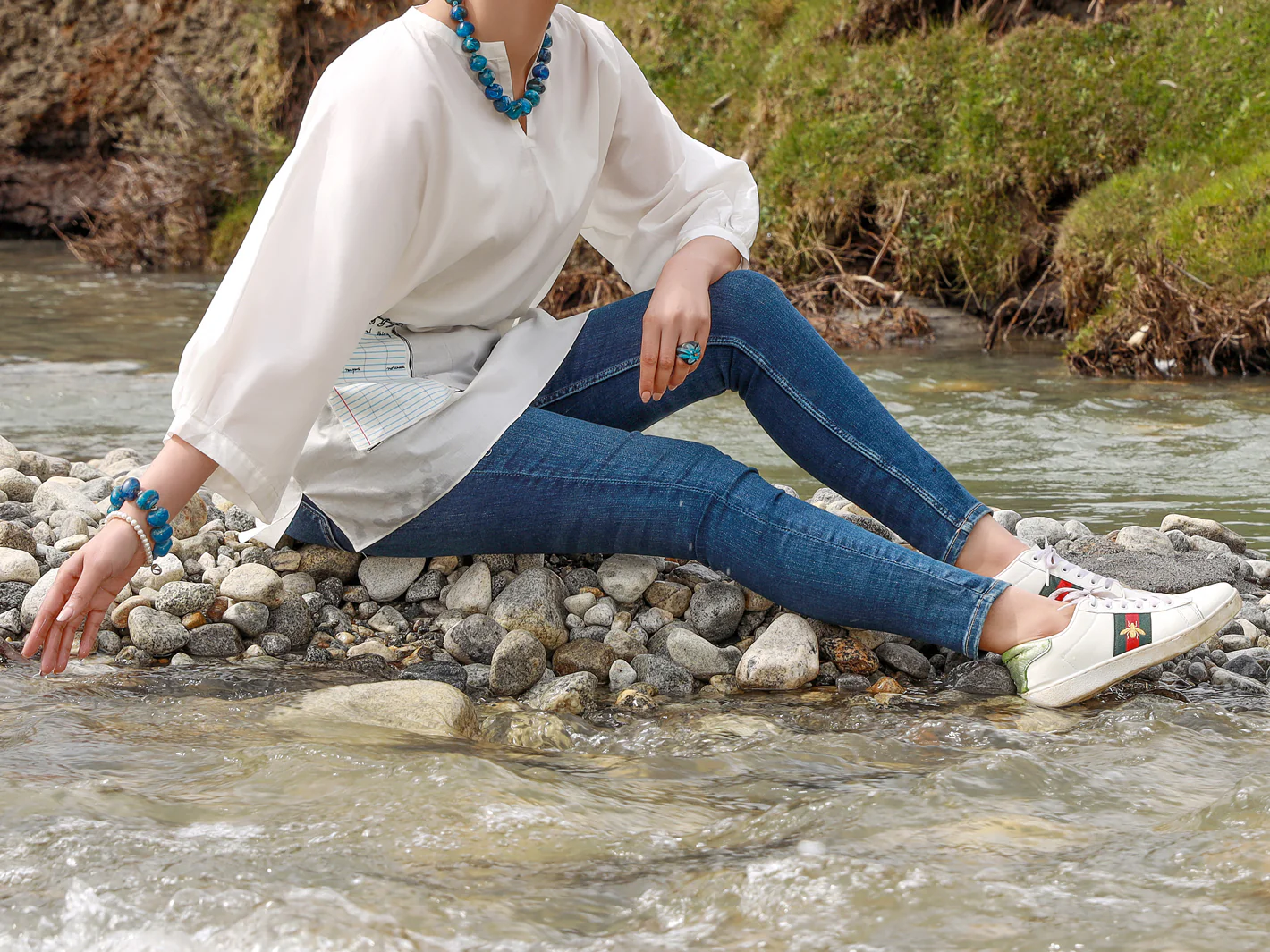 White Cambric Tunic - AL-LK-854 - Image 4
