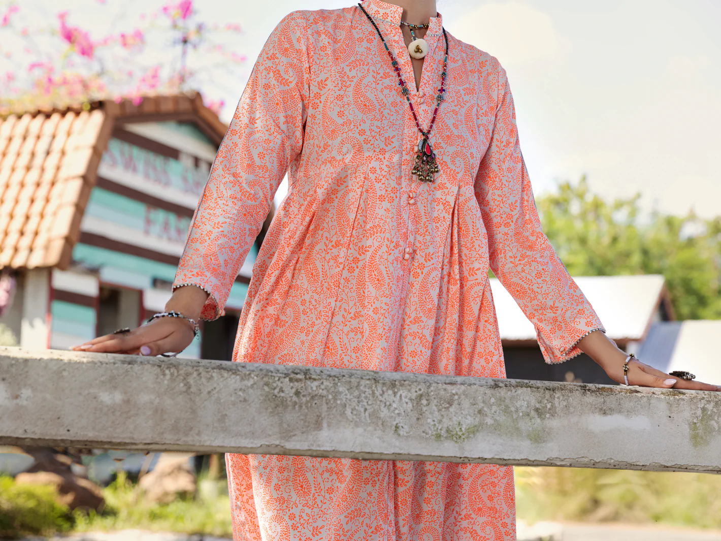 Orange Kurti - AL-LK-863 - Image 4