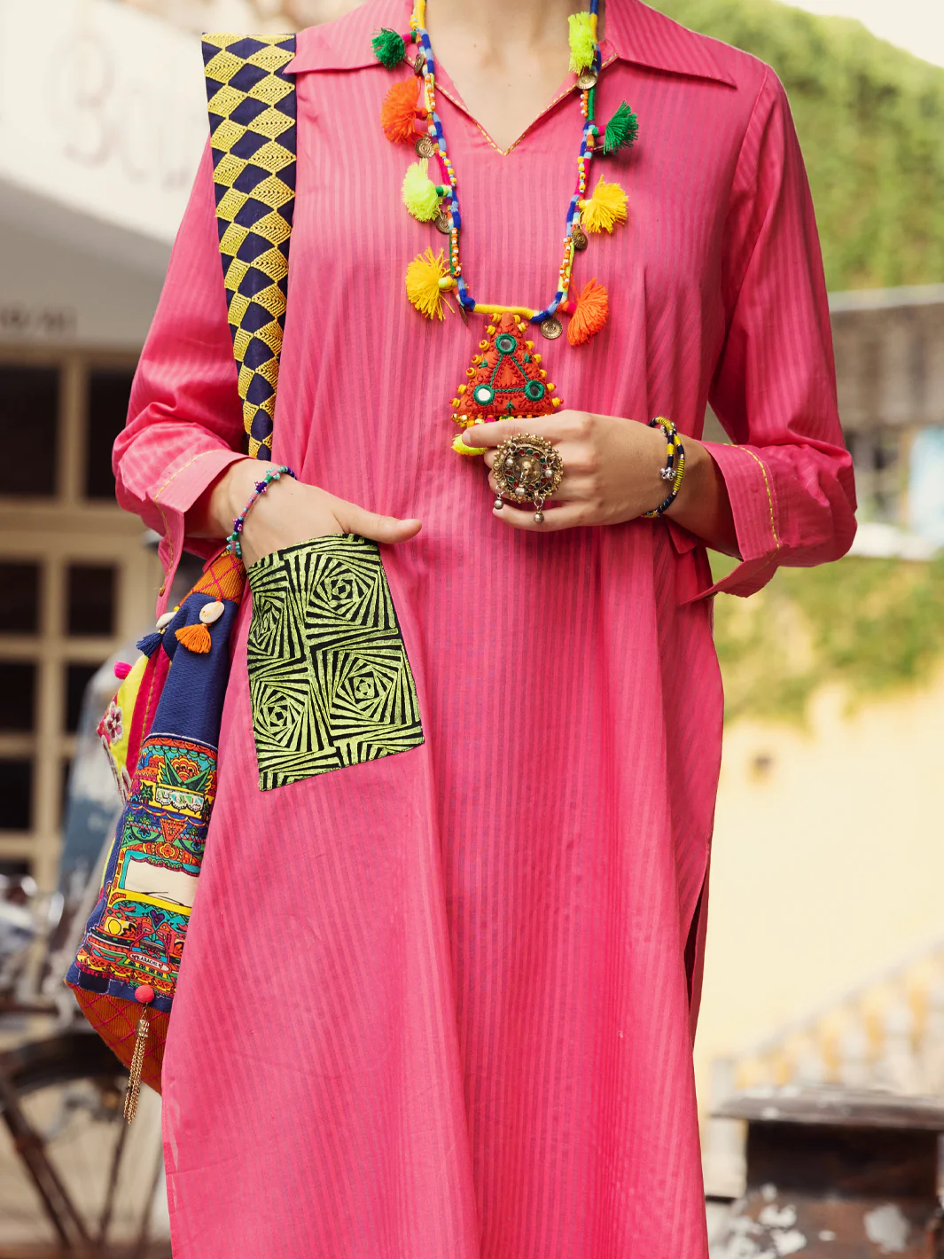 Pink Kurti - AL-LK-870 - Image 4
