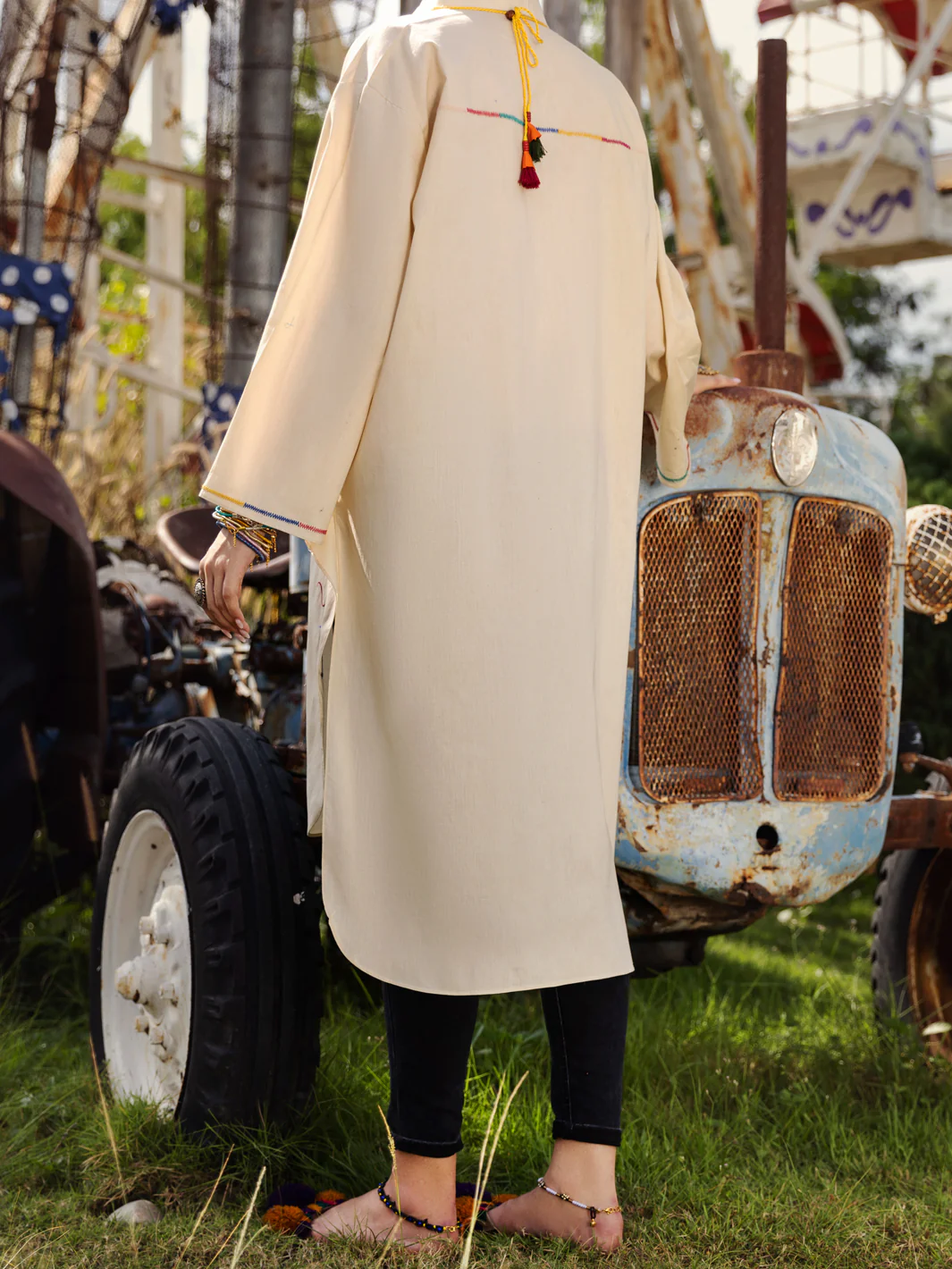 Off White Kurti - AL-LK-874 - Image 2