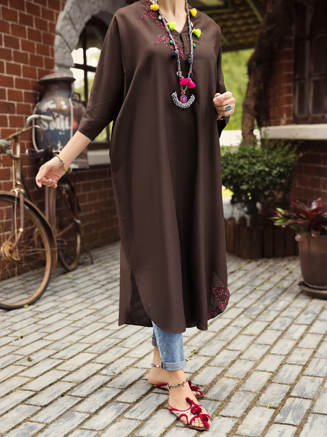 Brown Kurti - AL-LK-876
