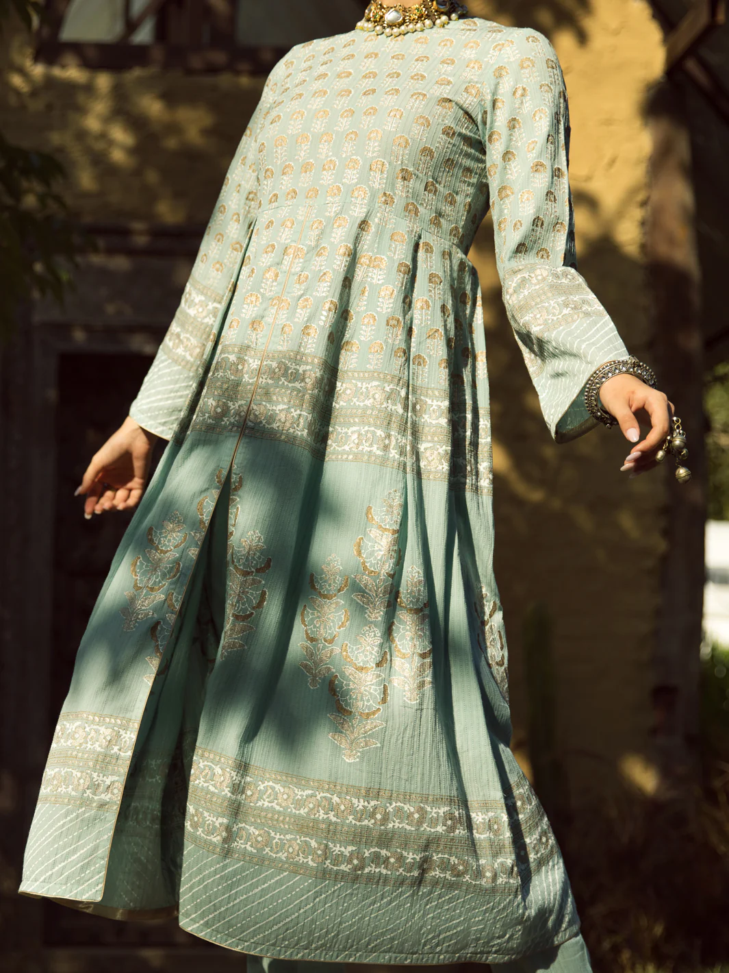 Sky Blue Kurti - AL-LK-879 - Image 4