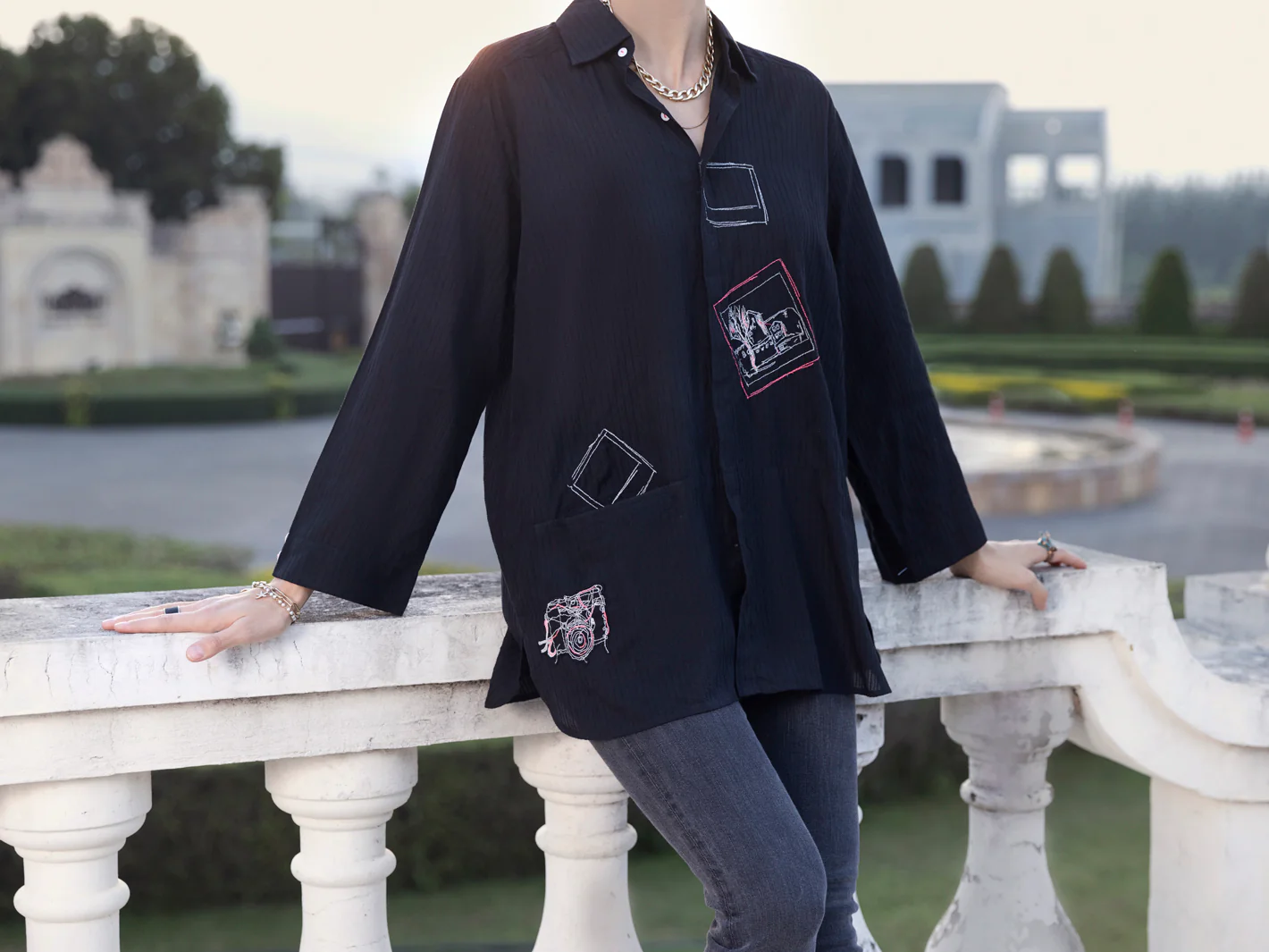Black Kurti - AL-LK-884 - Image 3