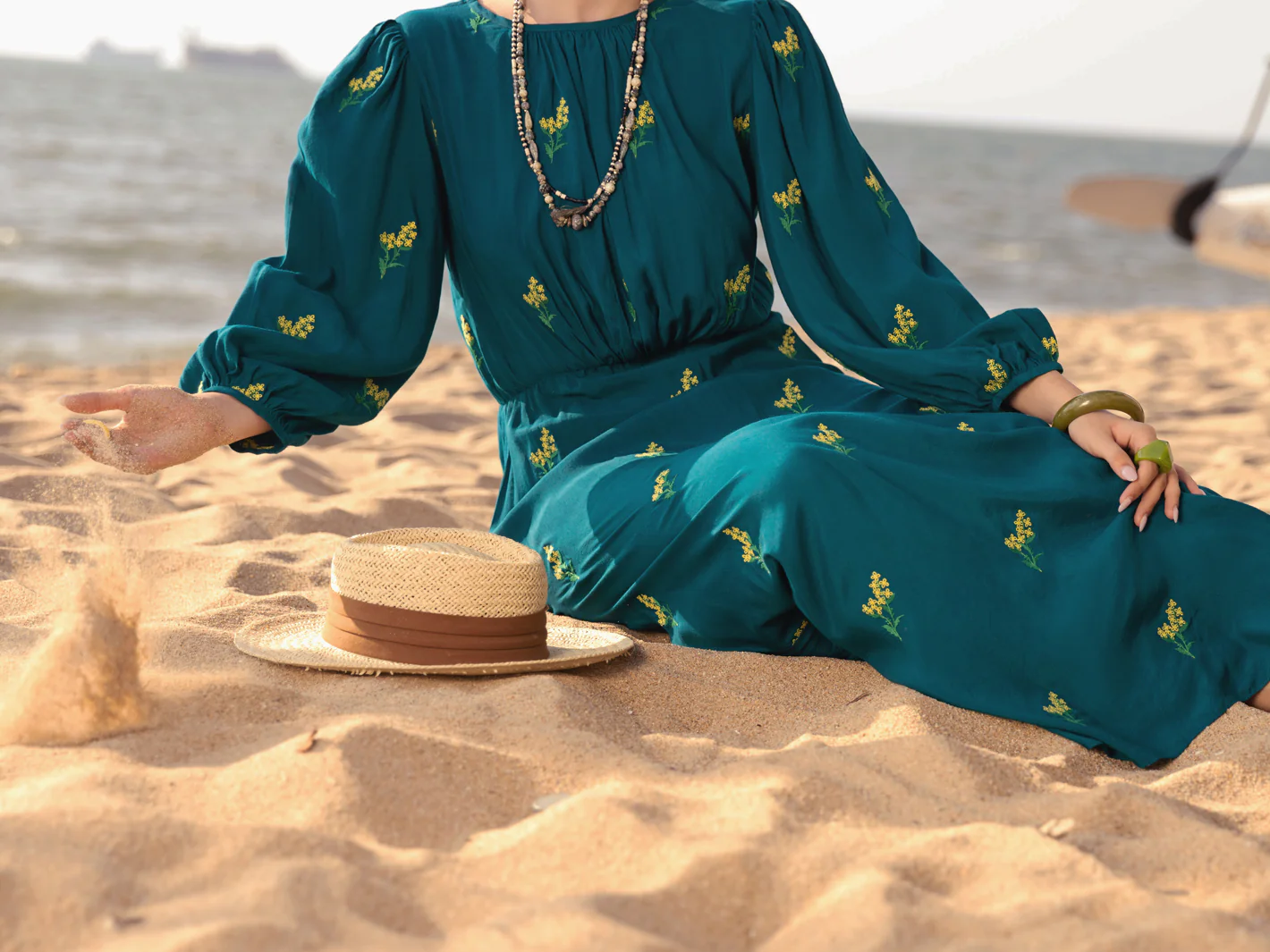 Sea Green Kurti - AL-LK-887 - Image 4