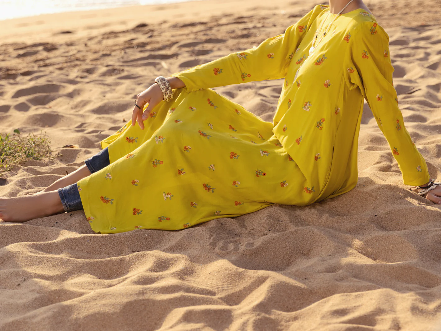 Yellow Kurti - AL-LK-888 - Image 3